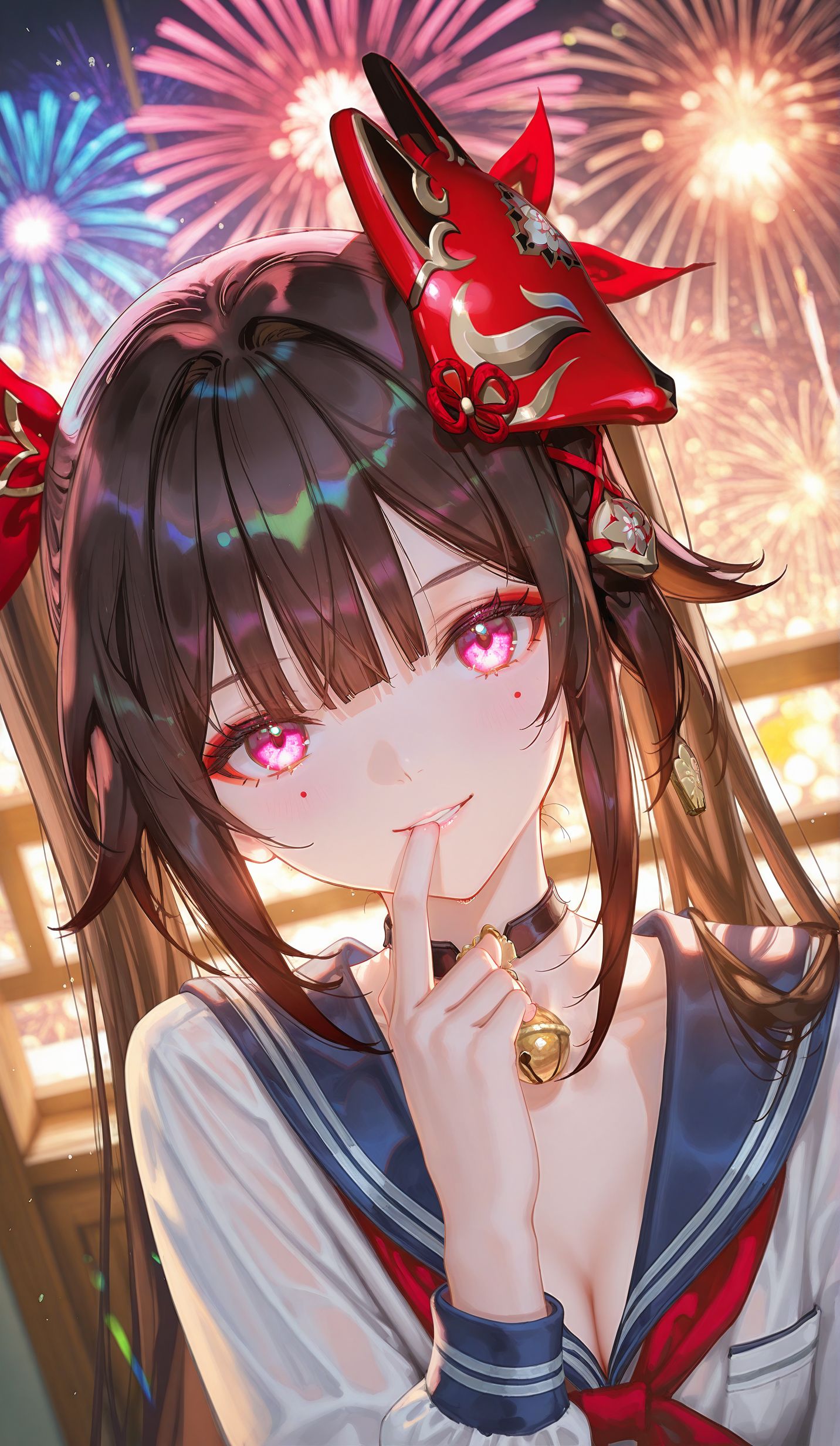 花火水手服 崩坏星穹铁道 ai二次元壁纸 烟花,第2张