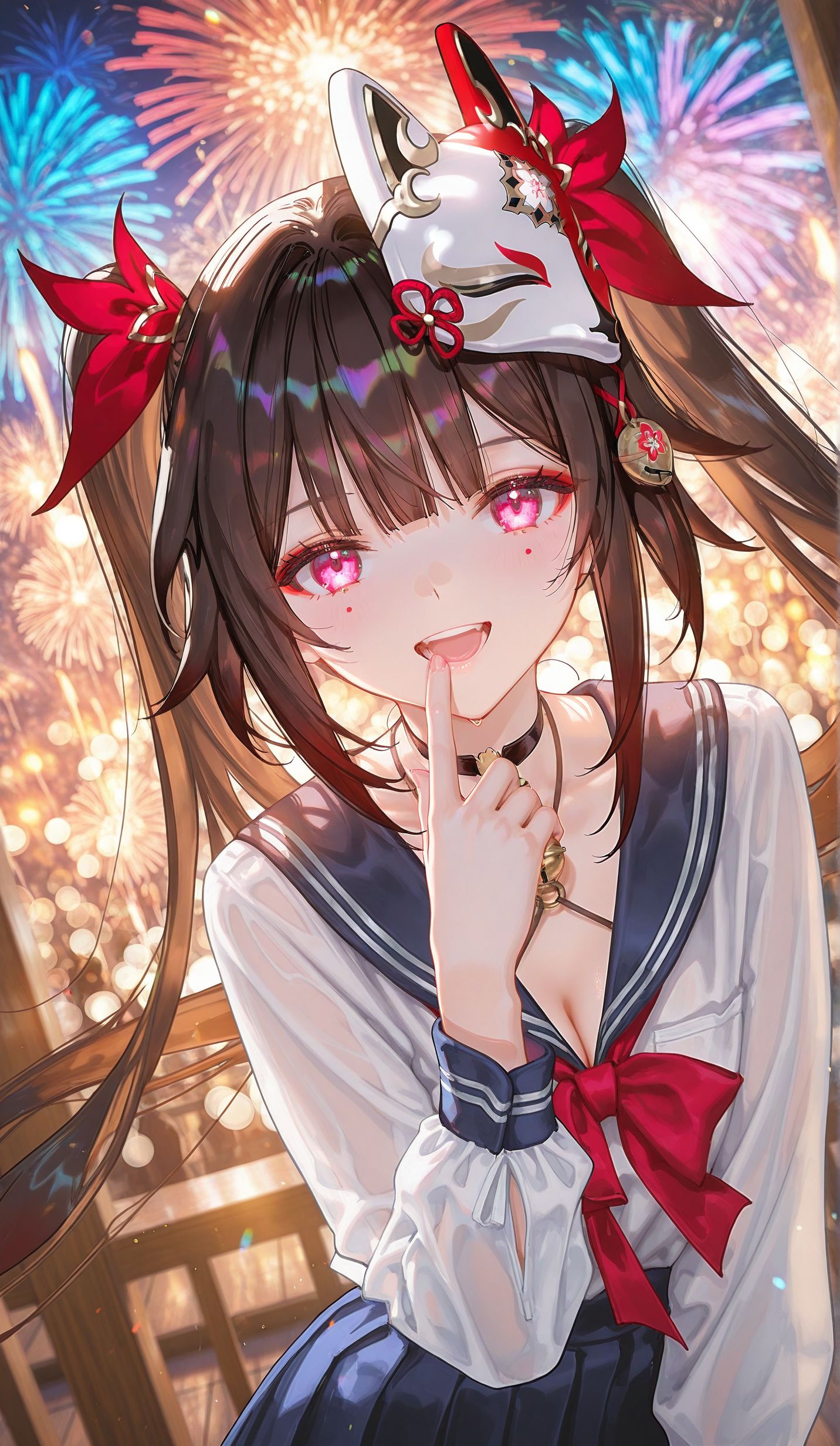 花火水手服 崩坏星穹铁道 ai二次元壁纸 烟花,第4张