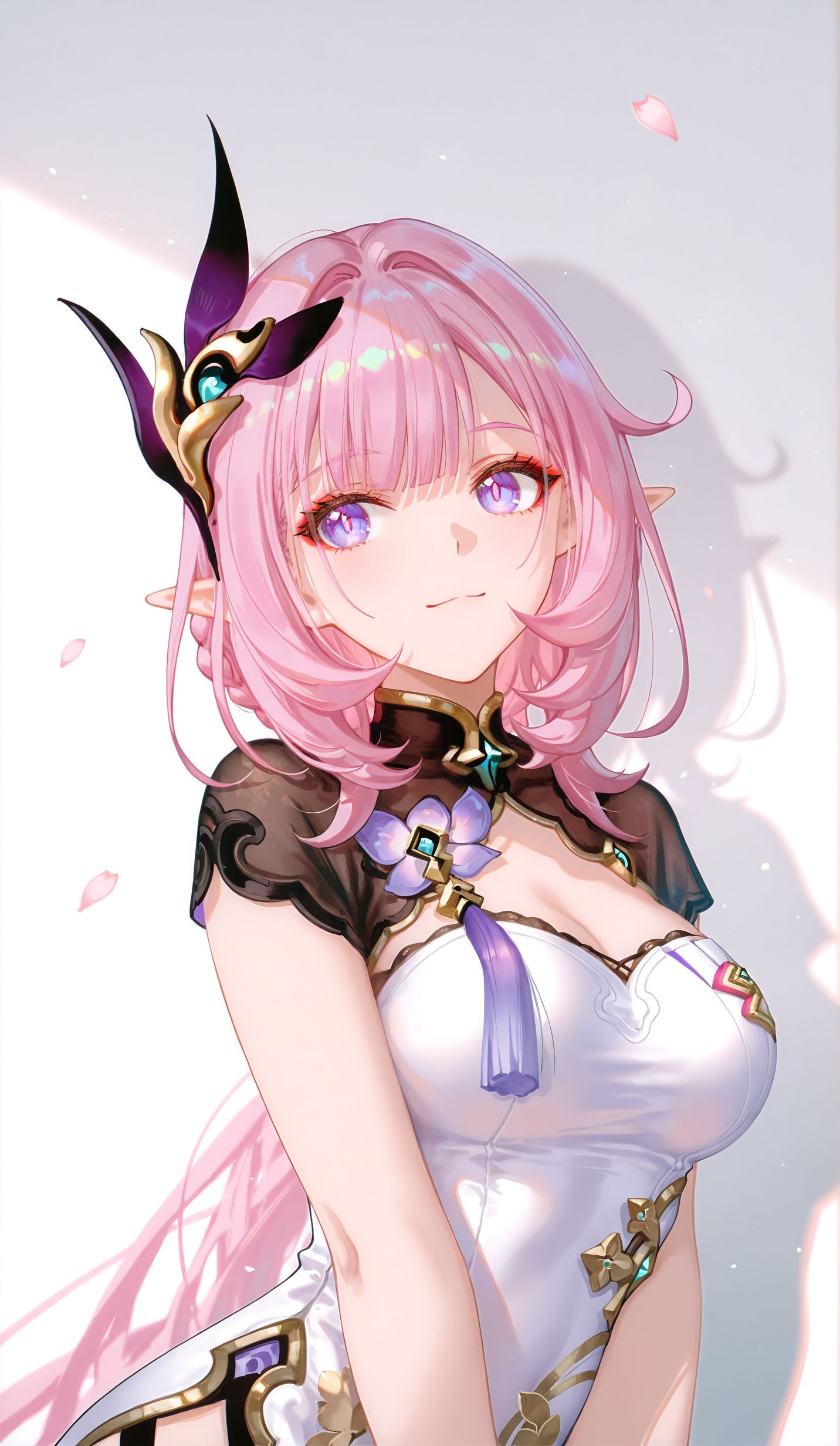 爱莉希雅旗袍 二次元少女 全屏高清壁纸 ai绘画,第1张