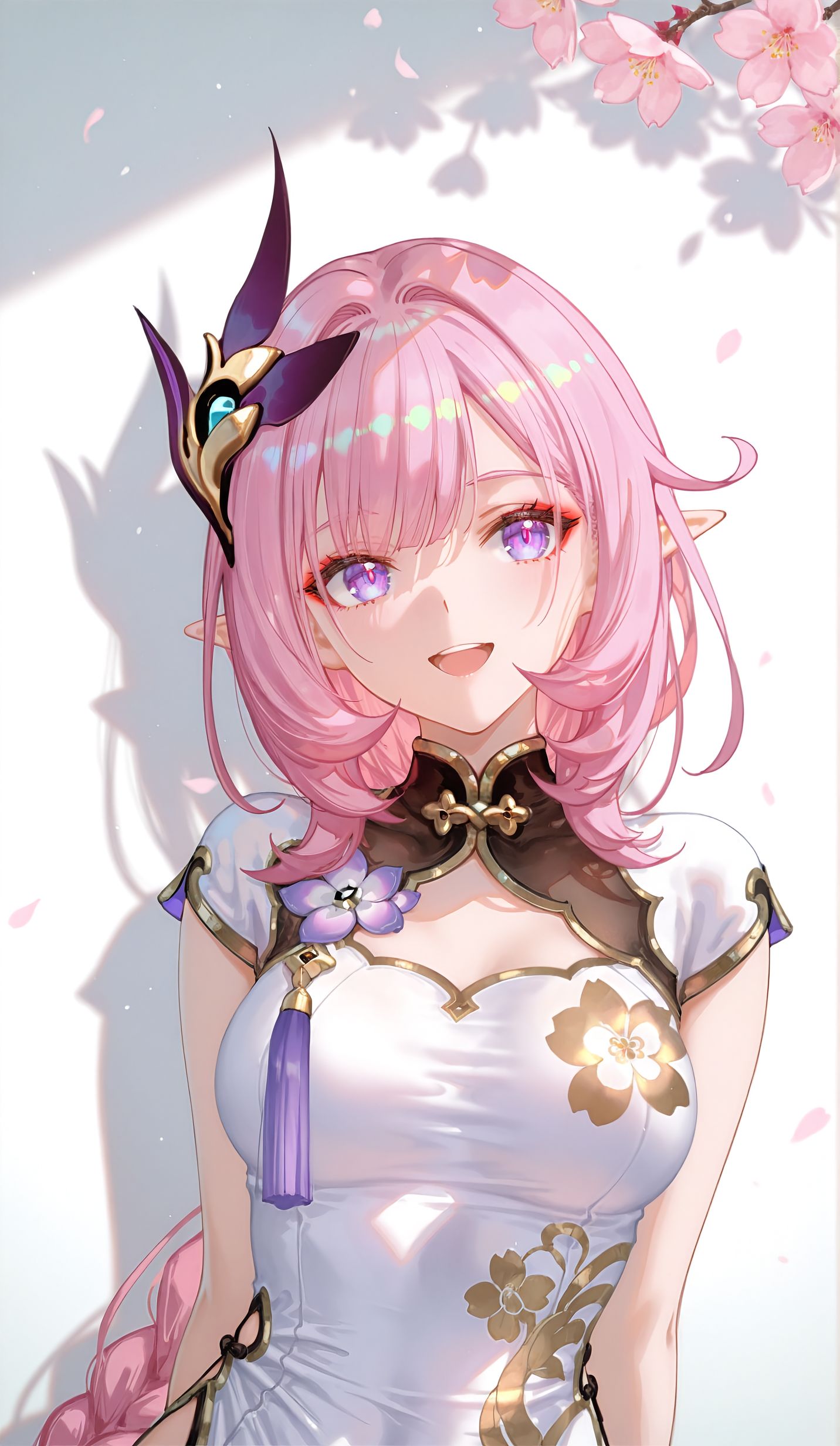 爱莉希雅旗袍 二次元少女 全屏高清壁纸 ai绘画,第2张