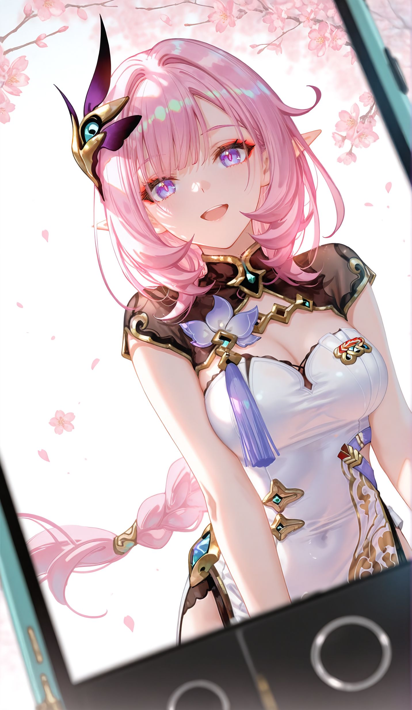 爱莉希雅旗袍 二次元少女 全屏高清壁纸 ai绘画,第6张