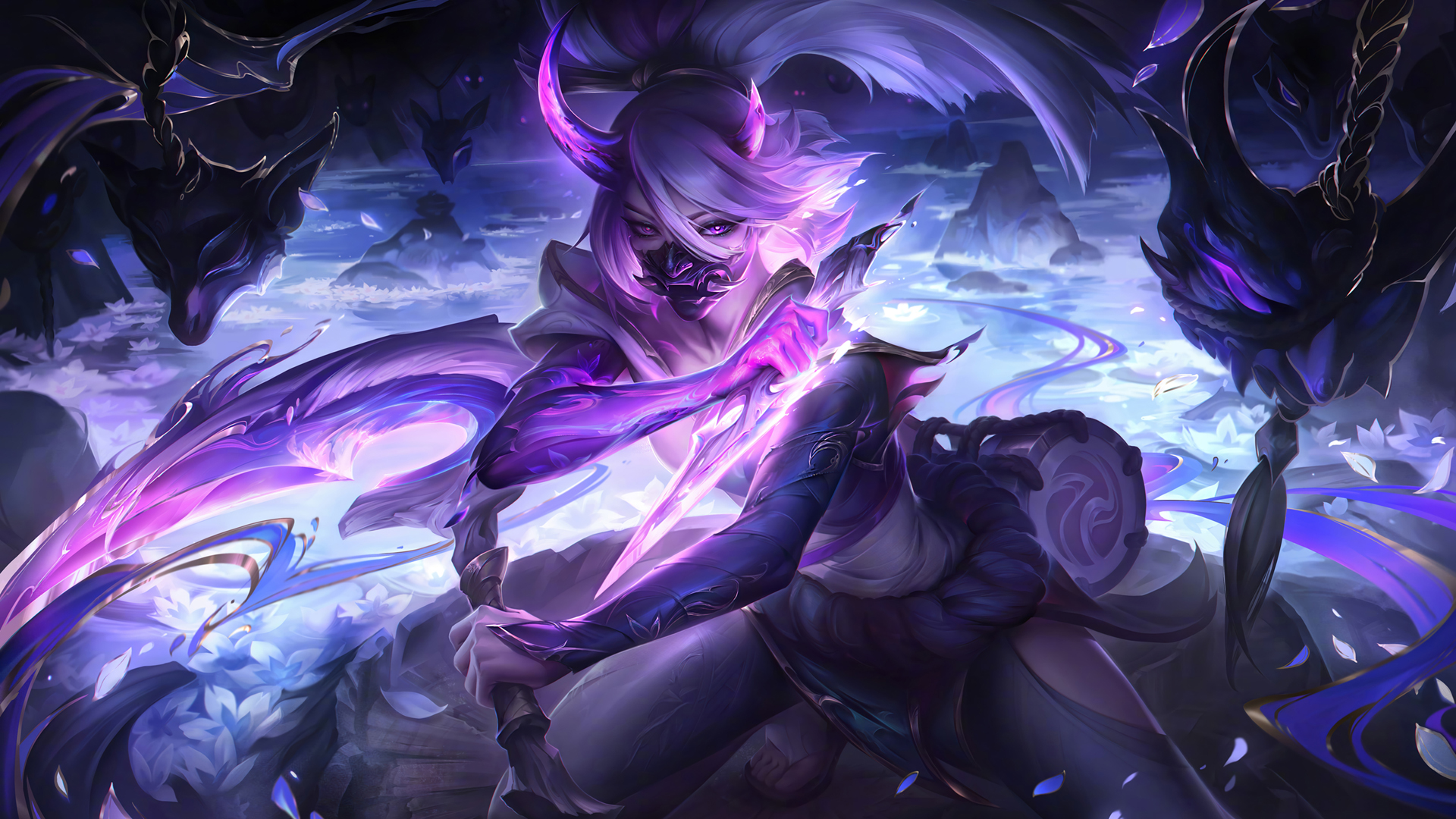 英雄联盟lol 灵魂莲华阿卡丽高清壁纸,第1张