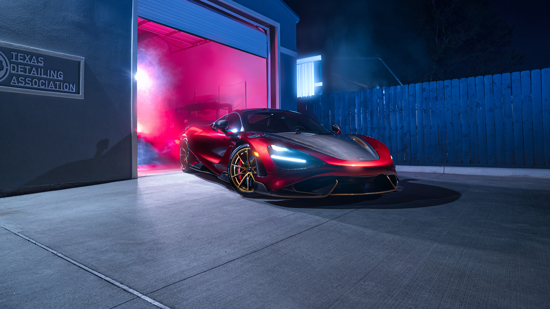 迈凯伦765LT Spider 红色个性跑车壁纸,第1张