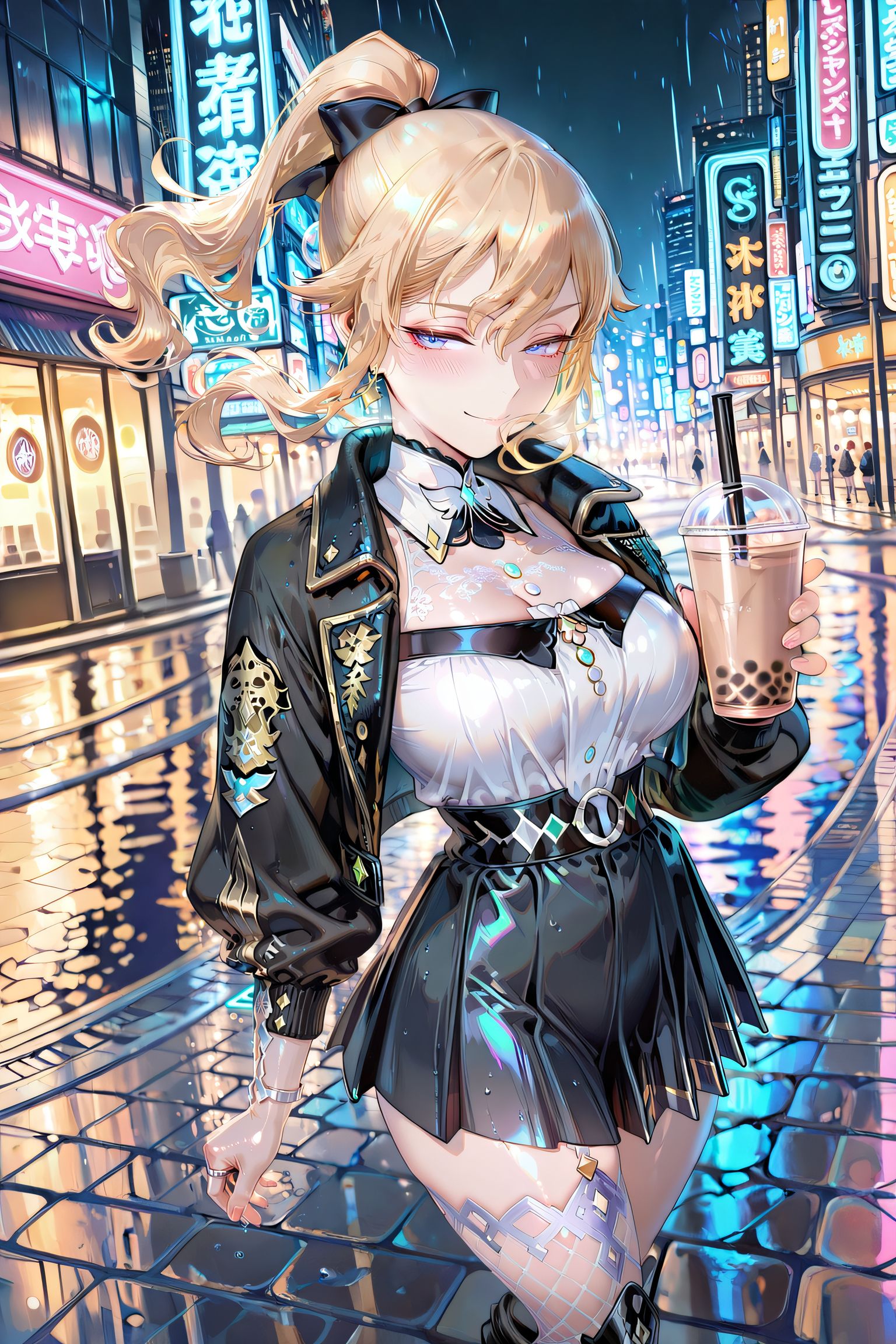 二次元少女 原神 琴 都市美女 街道,第4张