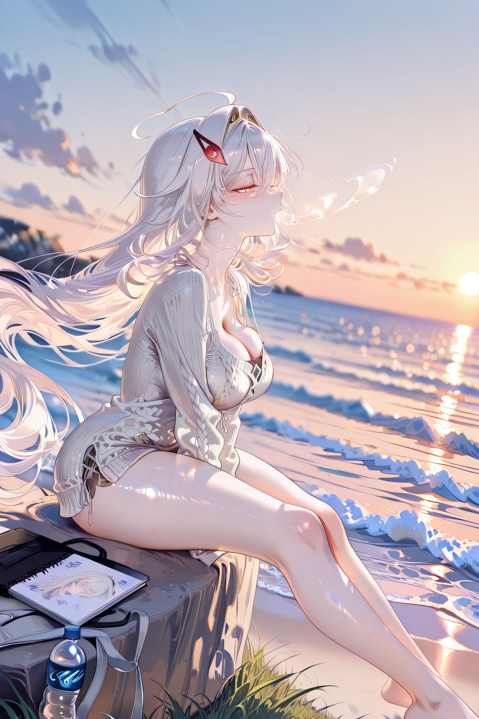 原神纳塔 二次元少女 若娜瓦 海边沙滩美女,第1张