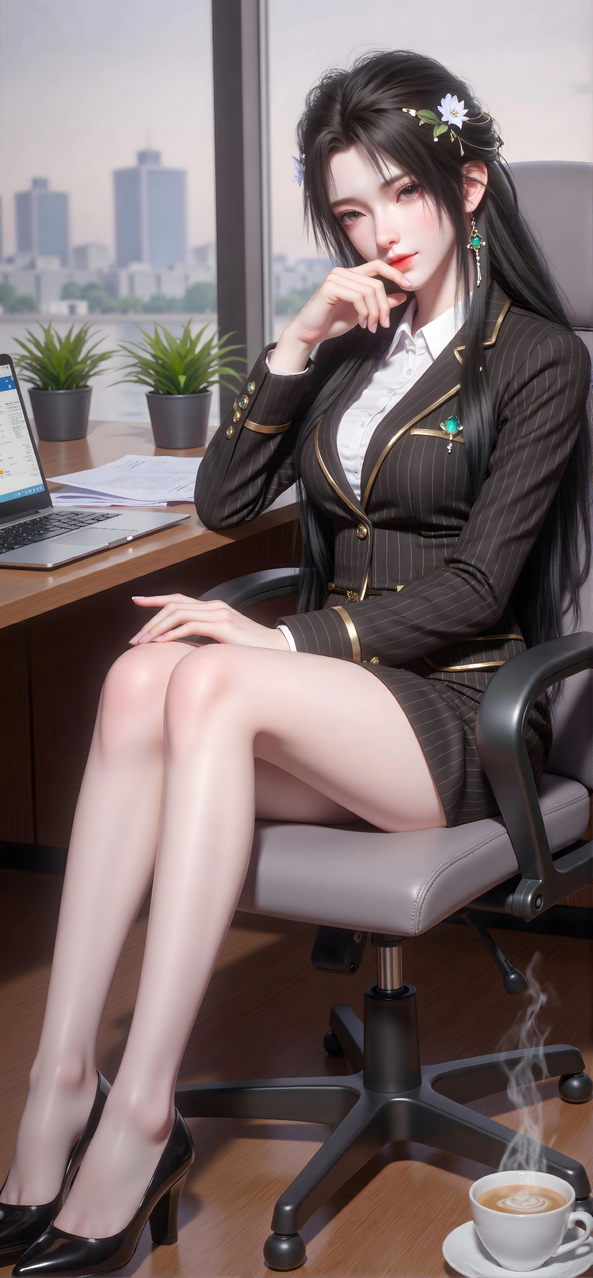 完美世界 清漪 国漫美女 职业装 精致,第2张