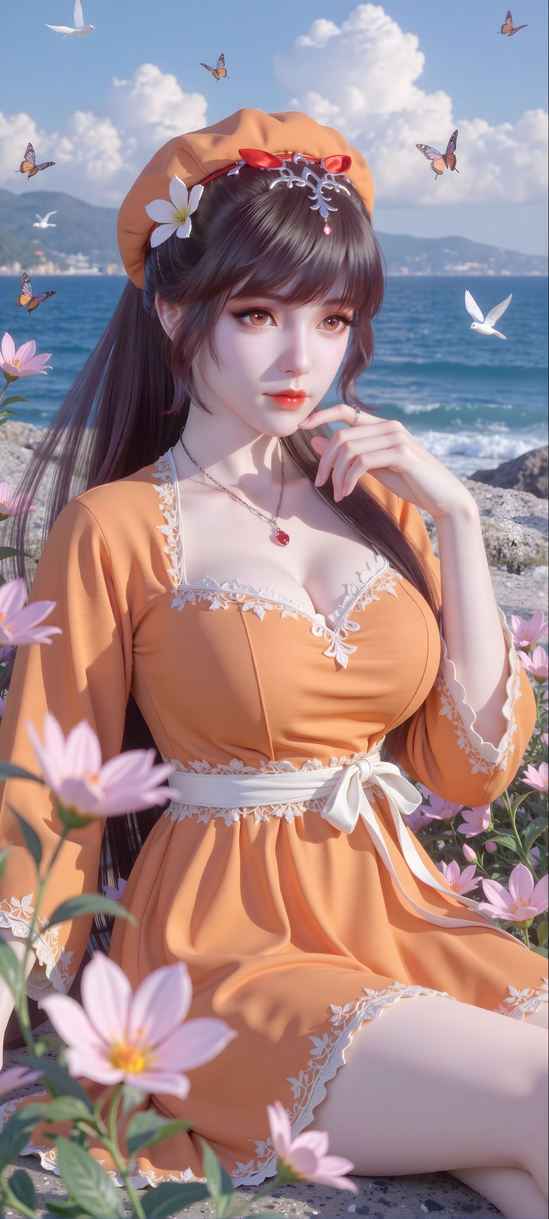斗罗大陆 小舞 现代装扮 海边 花海,第6张
