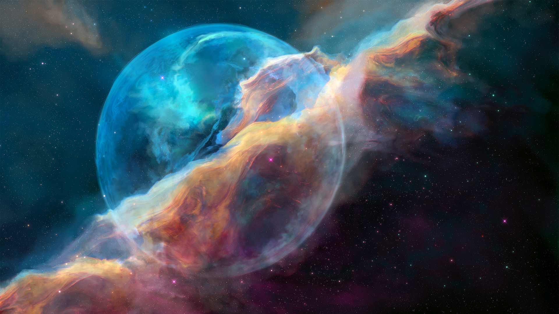 神秘美丽星球星空高清壁纸,第1张