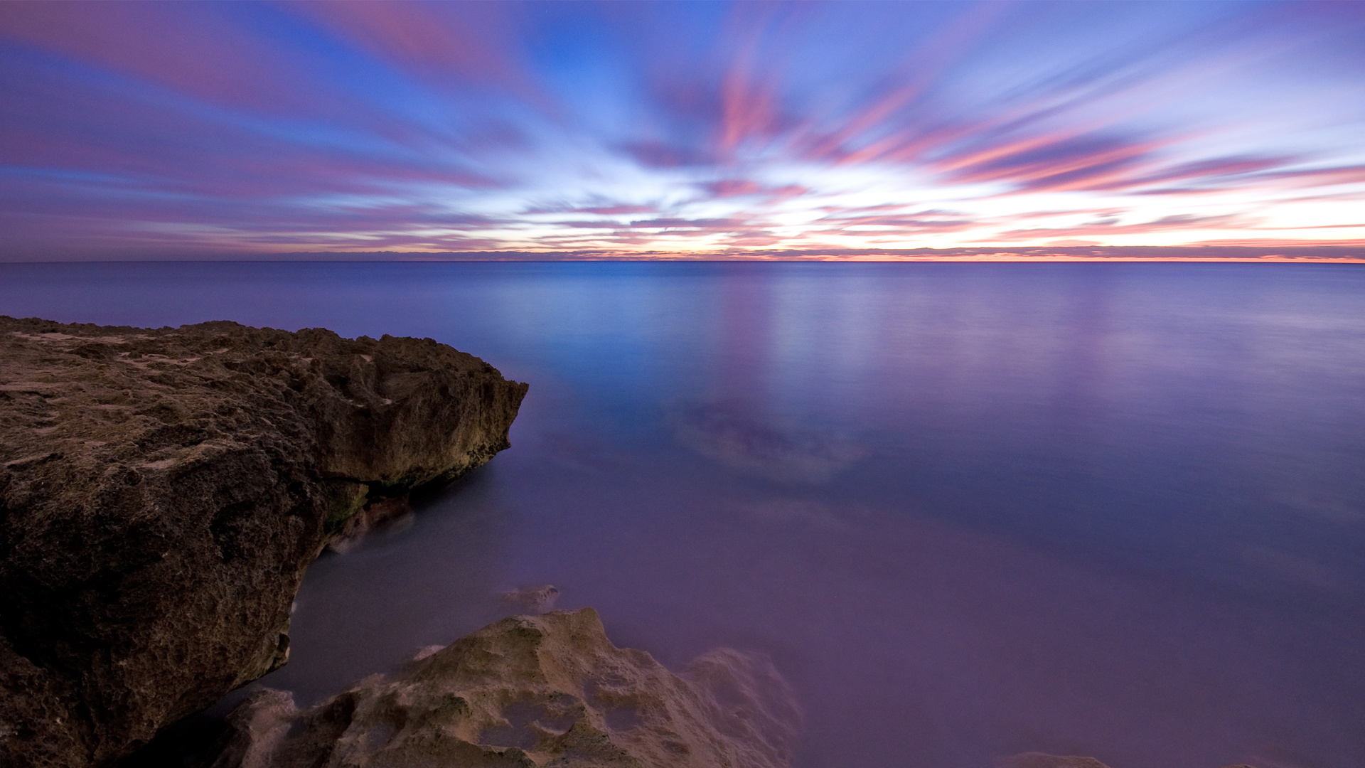 海滩晨光风景壁纸,第1张