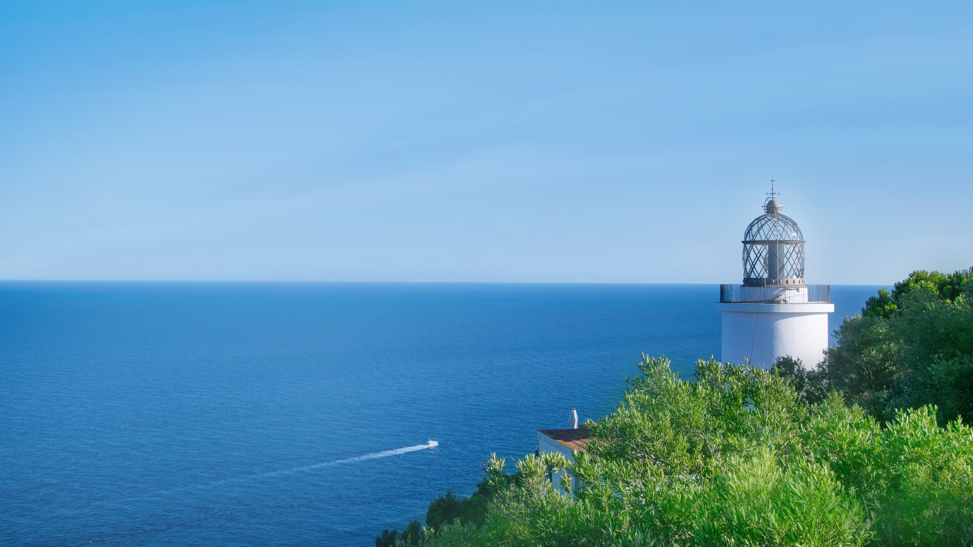海天一线 蓝色大海 风景 高清 壁纸,第1张