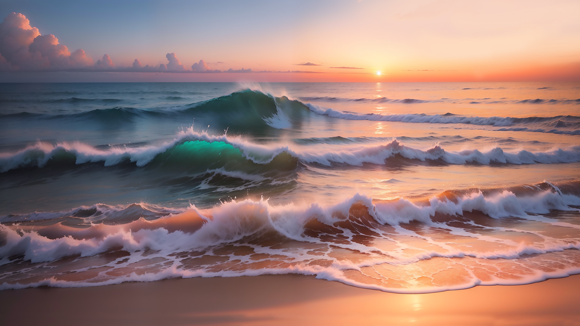 大海 海浪 海边 高清风景壁纸,第1张