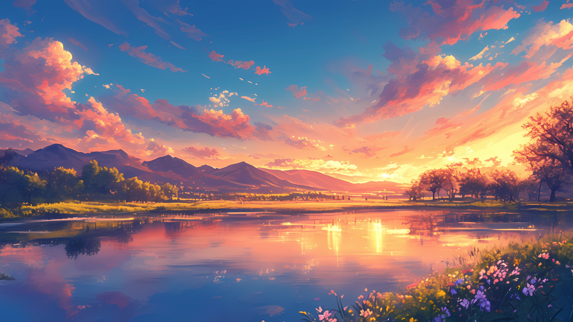 碧波荡漾风景桌面壁纸,第1张