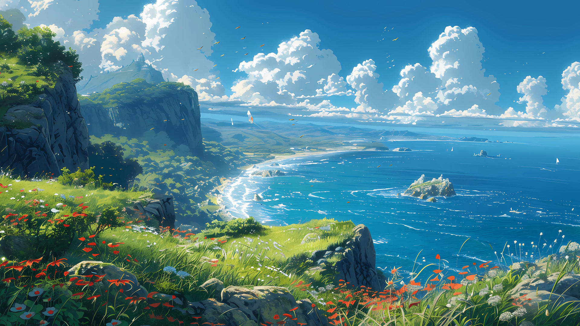 海阔天空 海边风景桌面壁纸,第1张