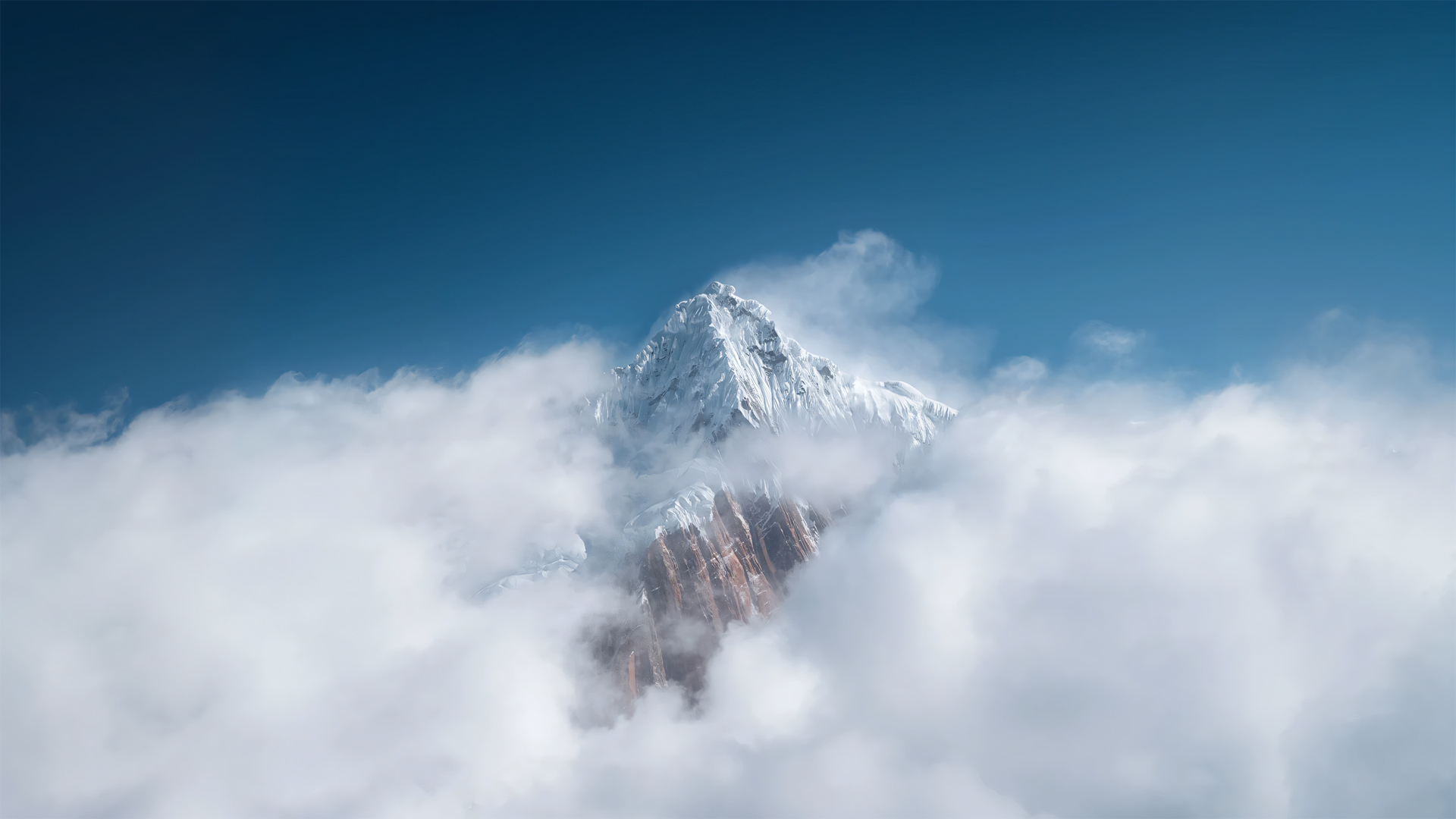 雪山云风景桌面壁纸,第1张