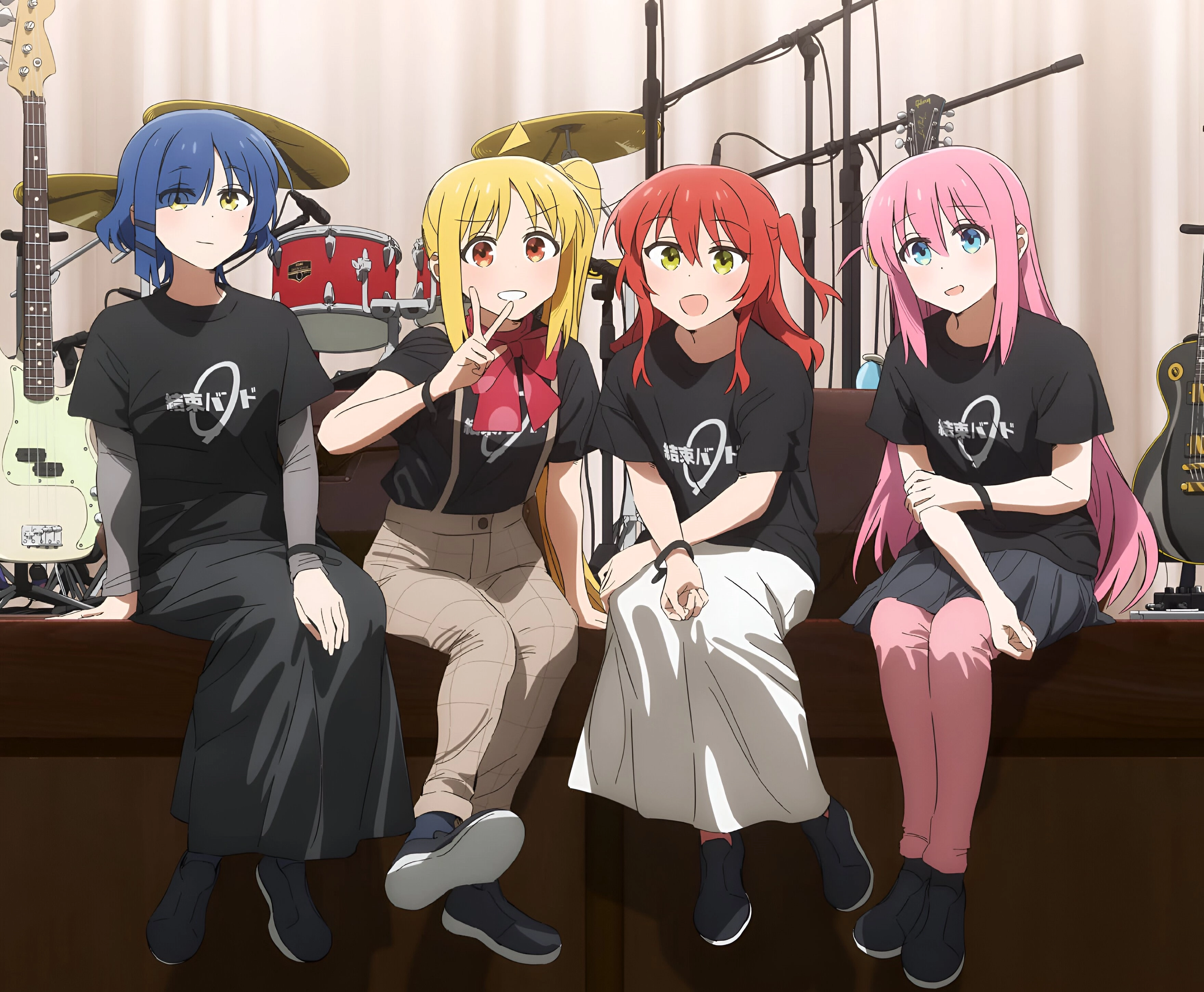 孤独摇滚 后藤独 伊地知虹夏 山田凉 喜多郁代 电脑壁纸,第1张