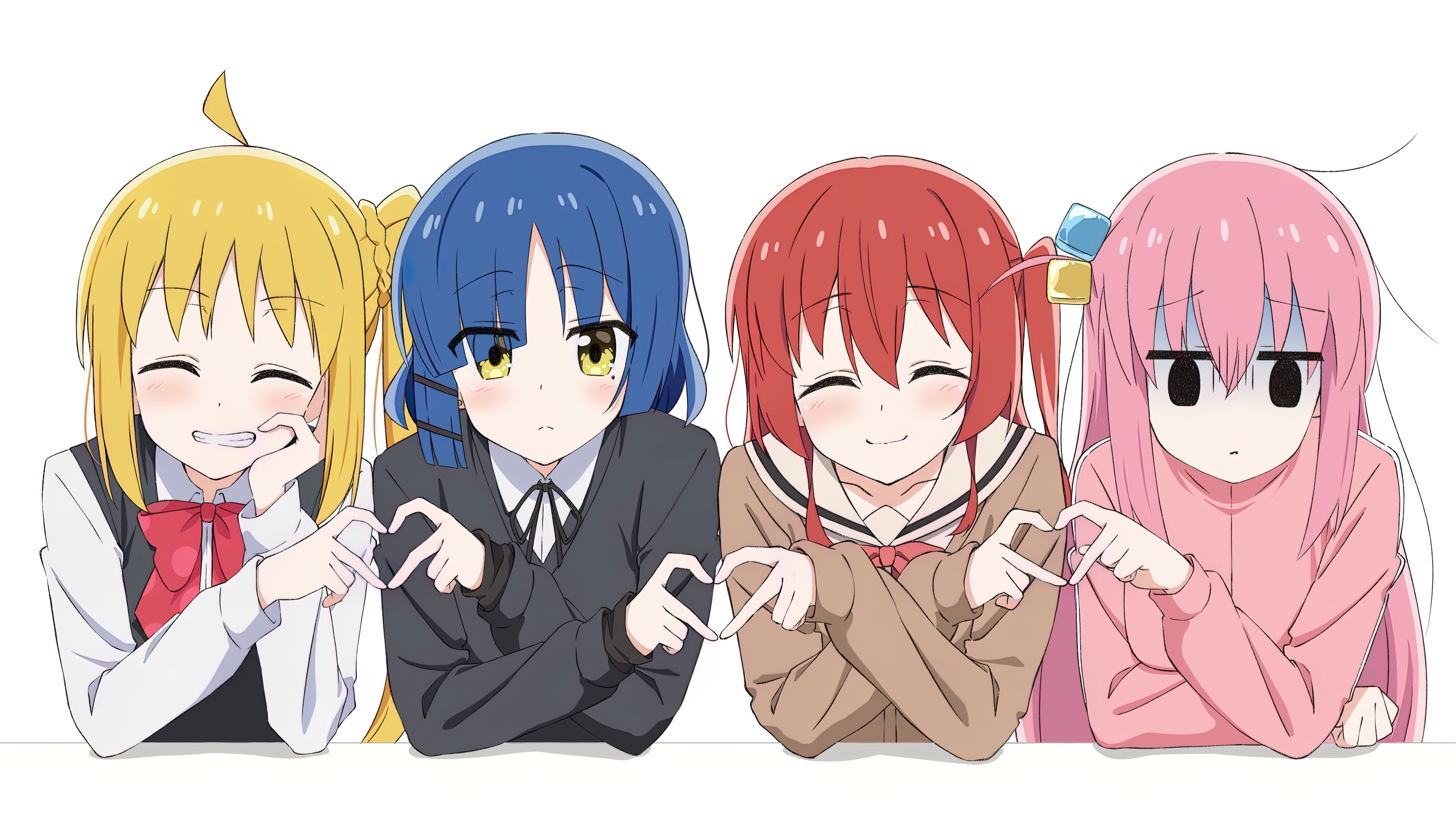 孤独摇滚 后藤独 伊地知虹夏 山田凉 喜多郁代 电脑壁纸,第1张