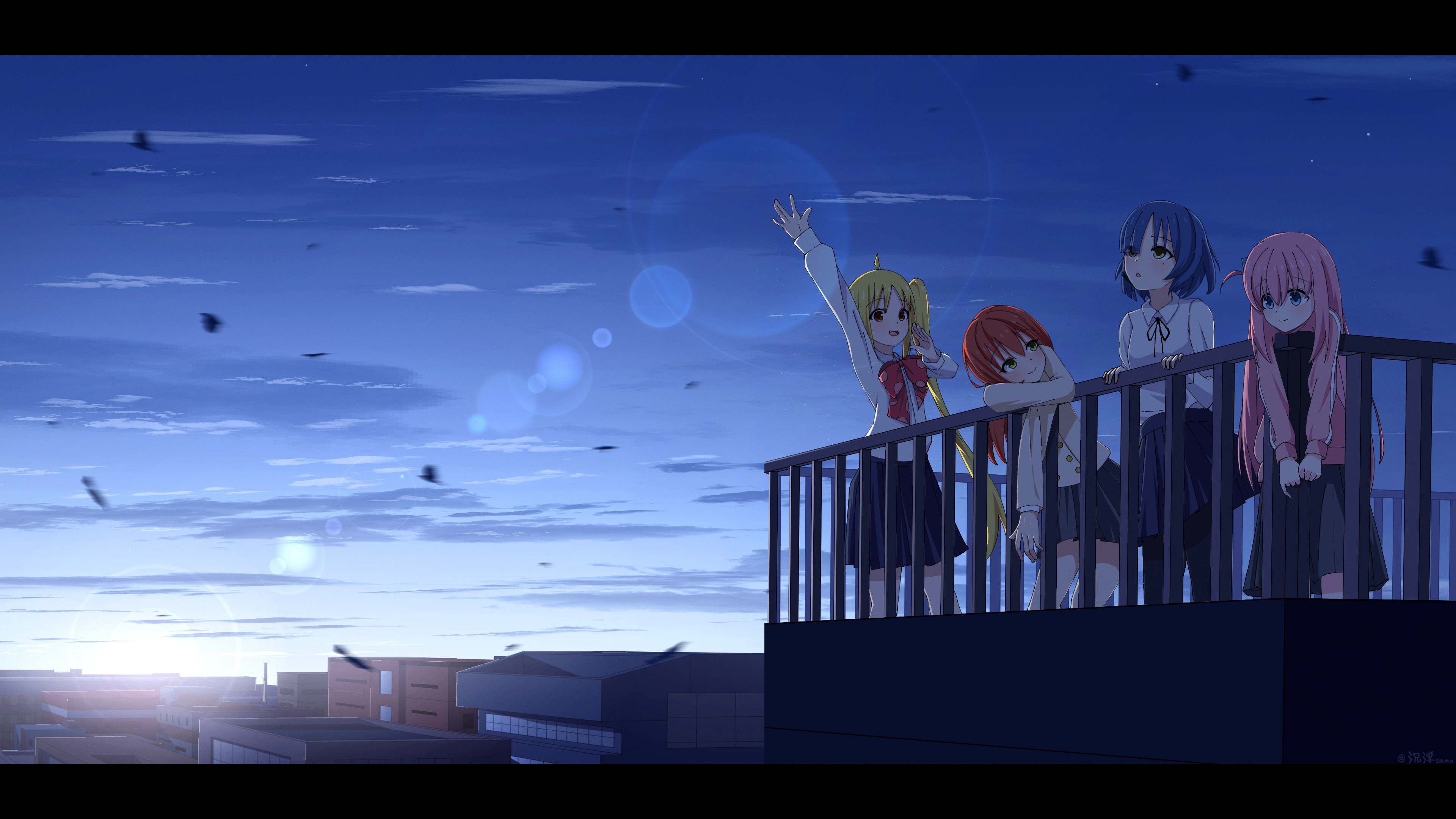 孤独摇滚 后藤独 伊地知虹夏 山田凉 喜多郁代 电脑壁纸,第1张