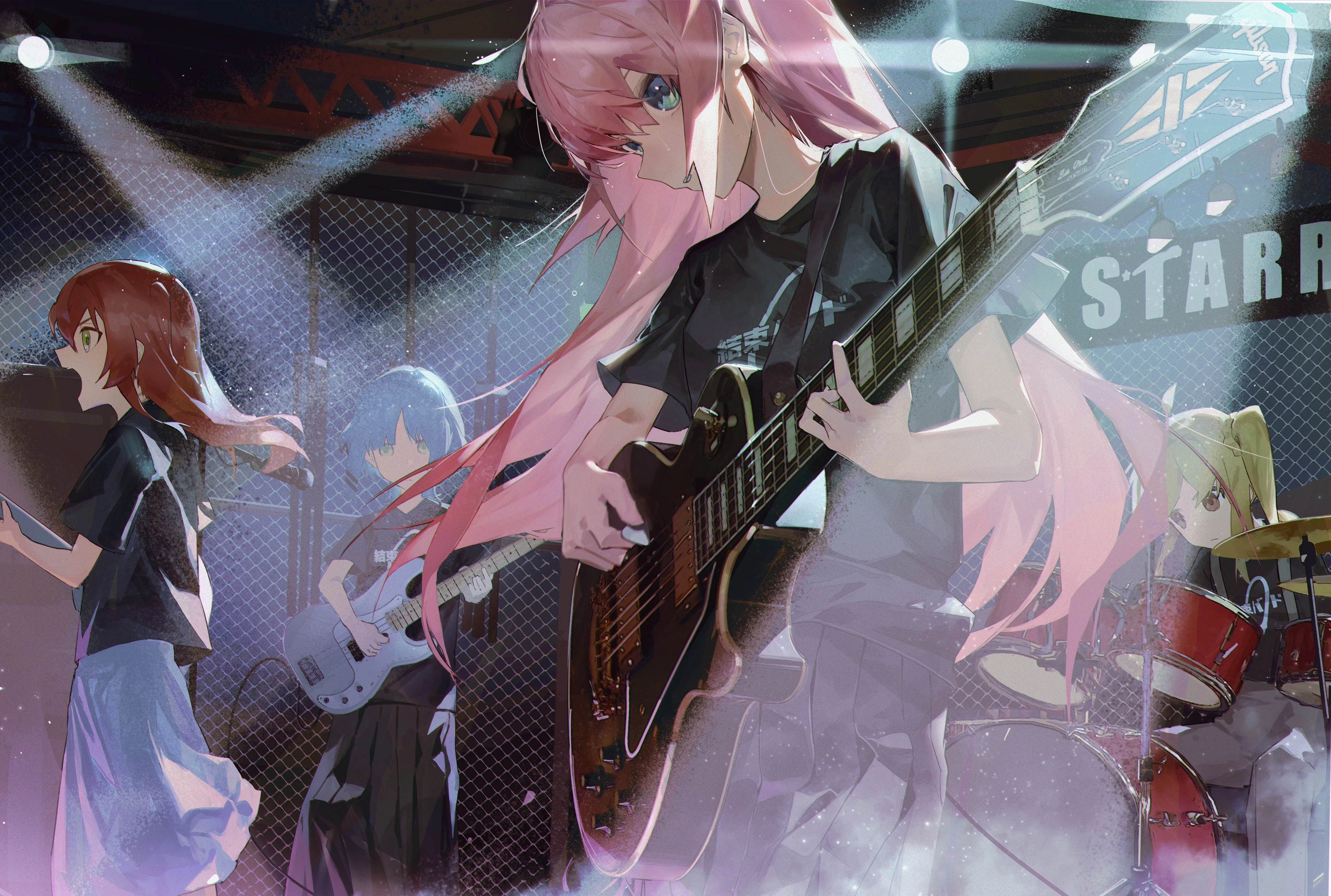 孤独摇滚 后藤独 伊地知虹夏 山田凉 喜多郁代 电脑壁纸,第1张