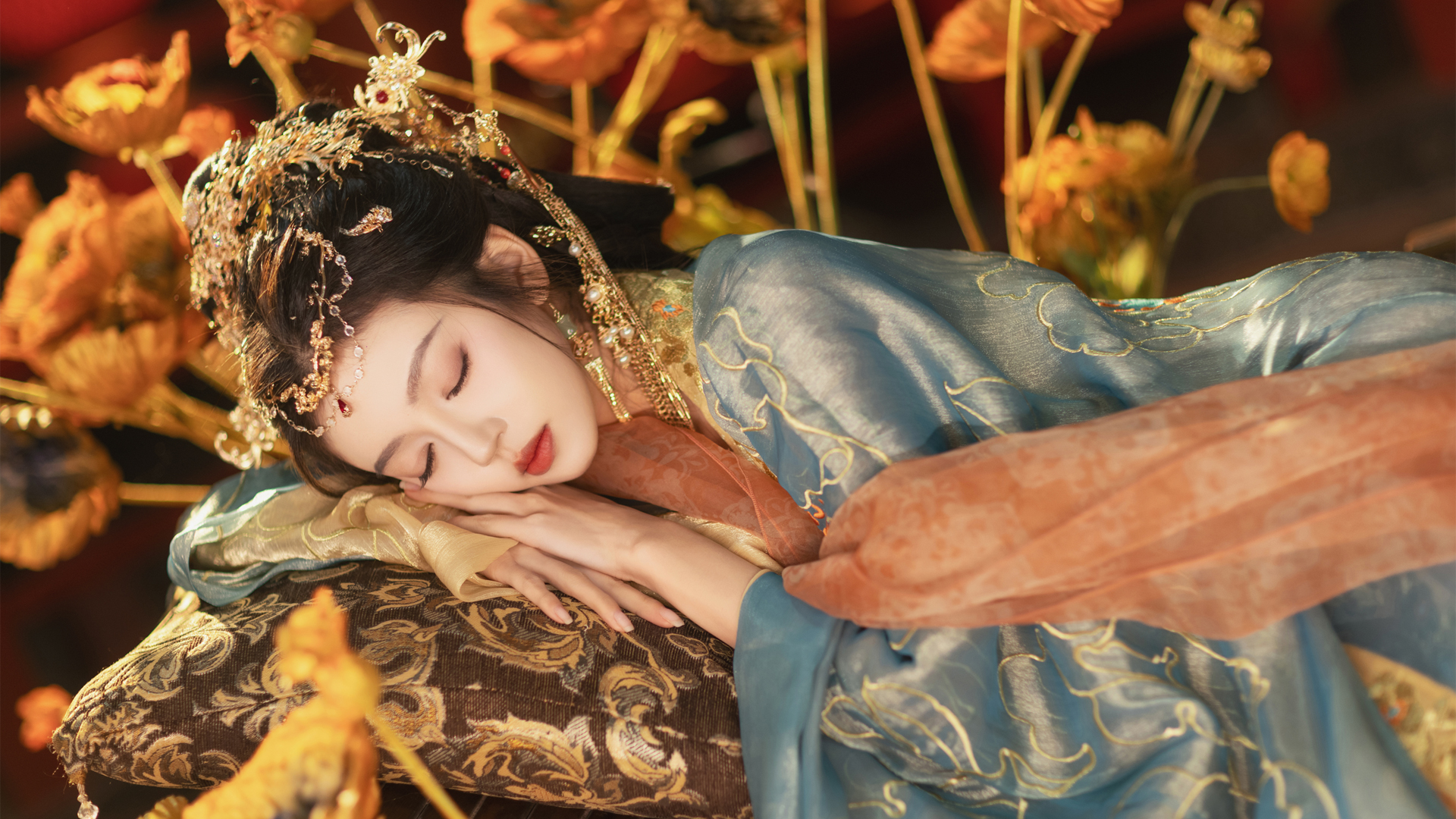 唯美古风美女何瑞贤壁纸,第1张