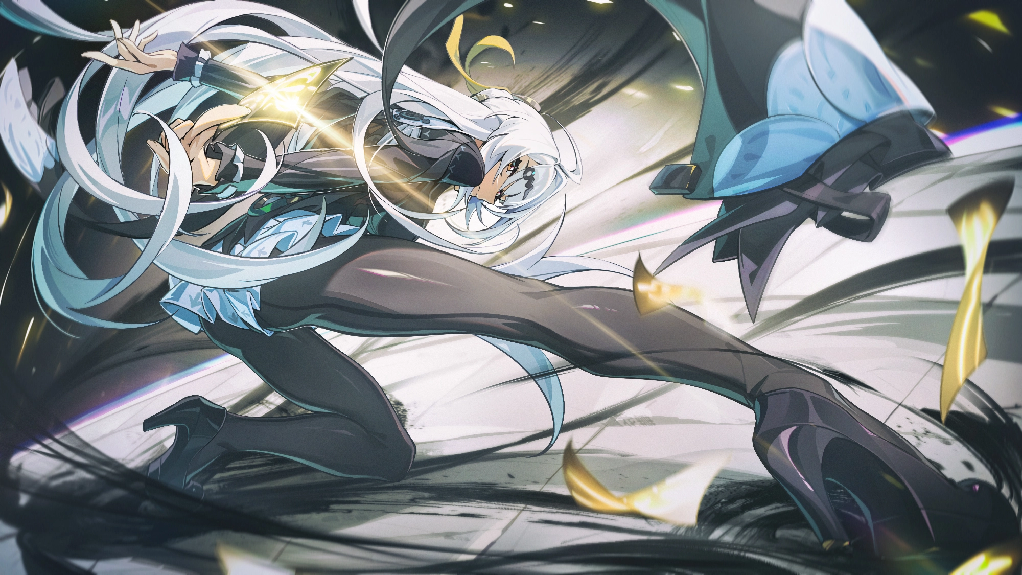 别名 屁股 紧身裤 带裤袜 裙子 撑腿 白发 黄眼 绝区零,第1张 别名 屁股 紧身裤 带裤袜 裙子 撑腿 白发 黄眼 绝区零,第1张