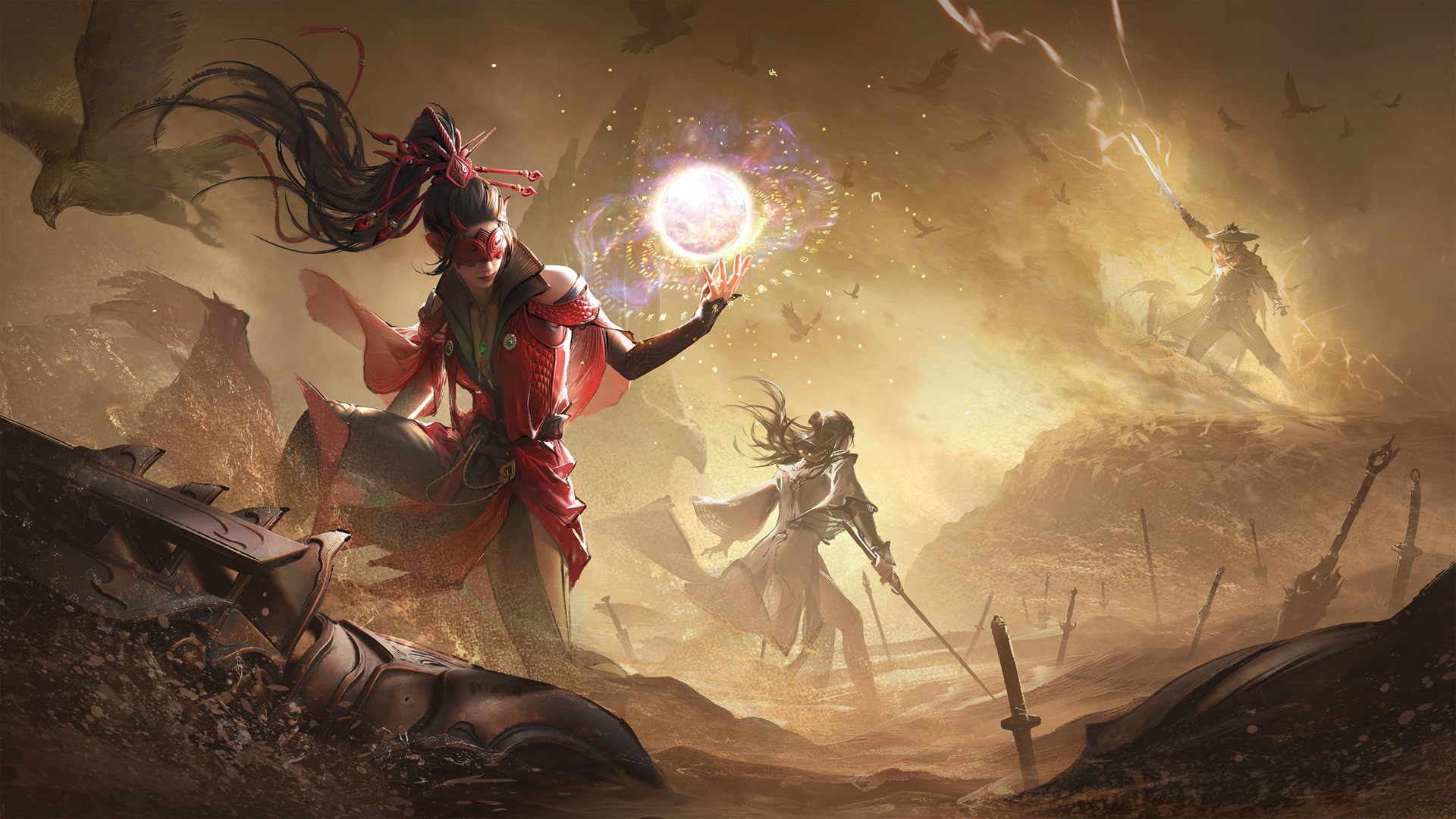 永劫无间 无间镖客 宁红夜 顾清寒 万钧 游戏桌面壁纸,第1张