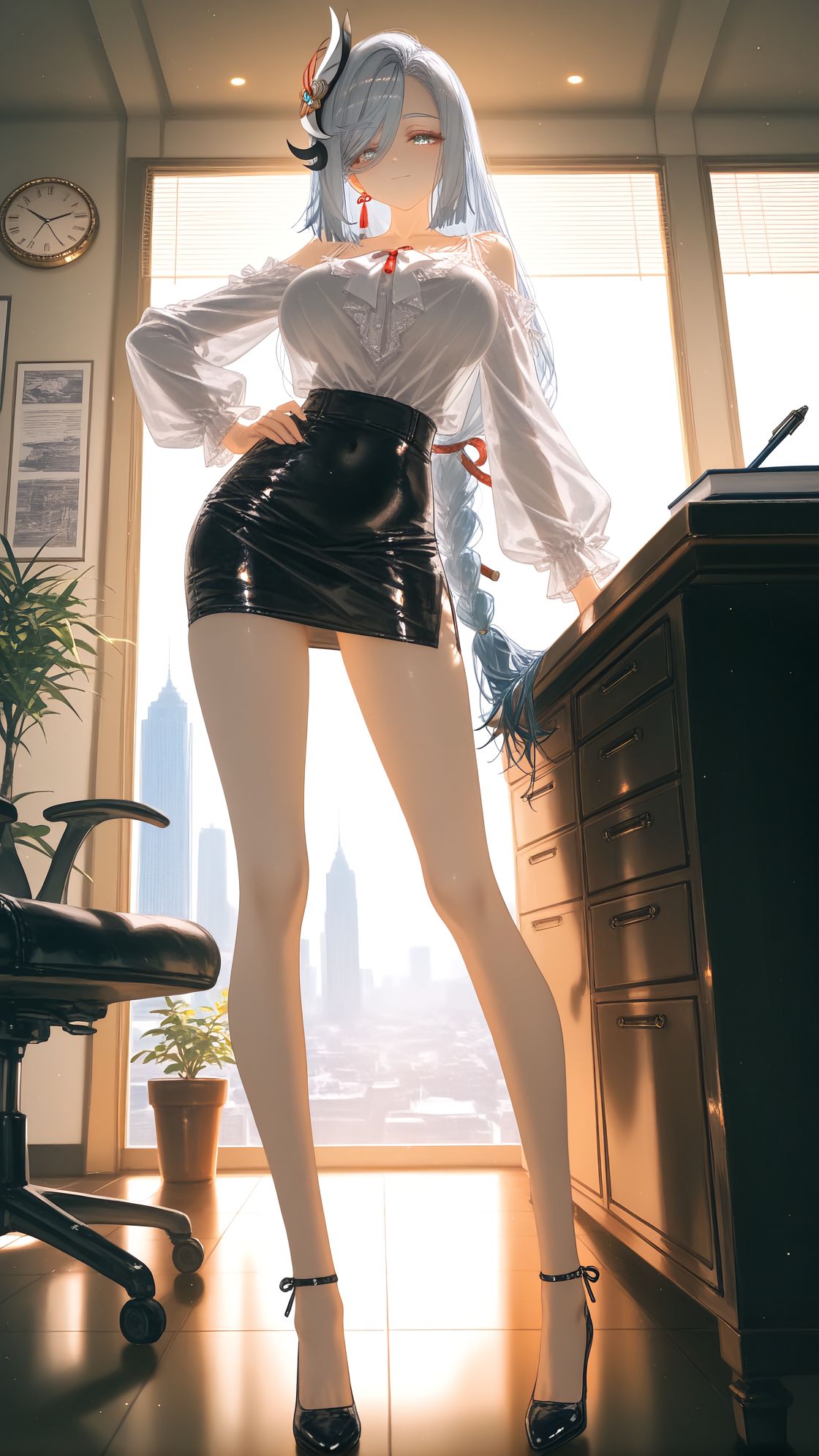 优秀职工申鹤壁纸 热门推荐 原神 大长腿 美腿,第7张