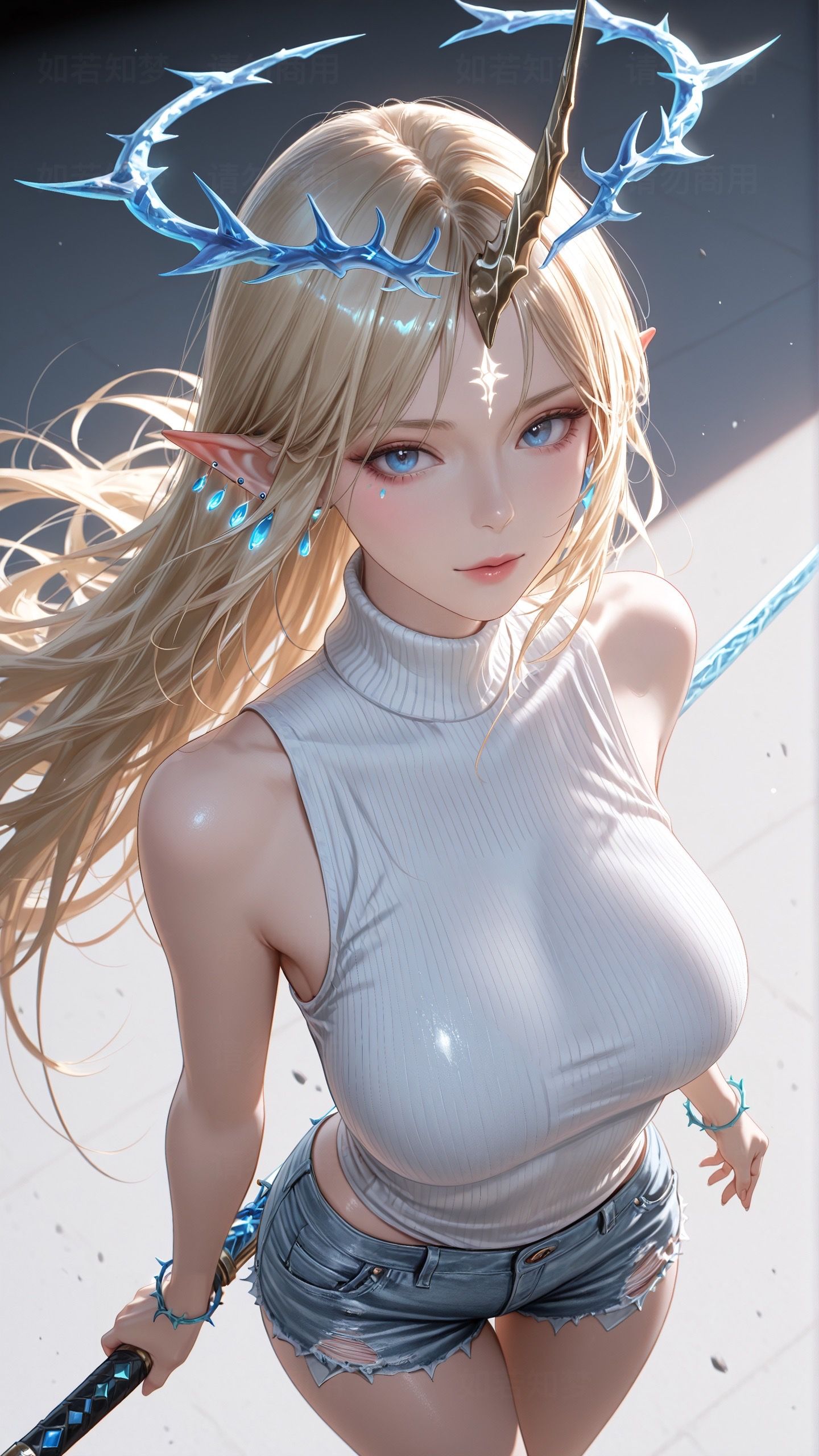 鸣潮 少女 剑 二次元壁纸 同人,第3张