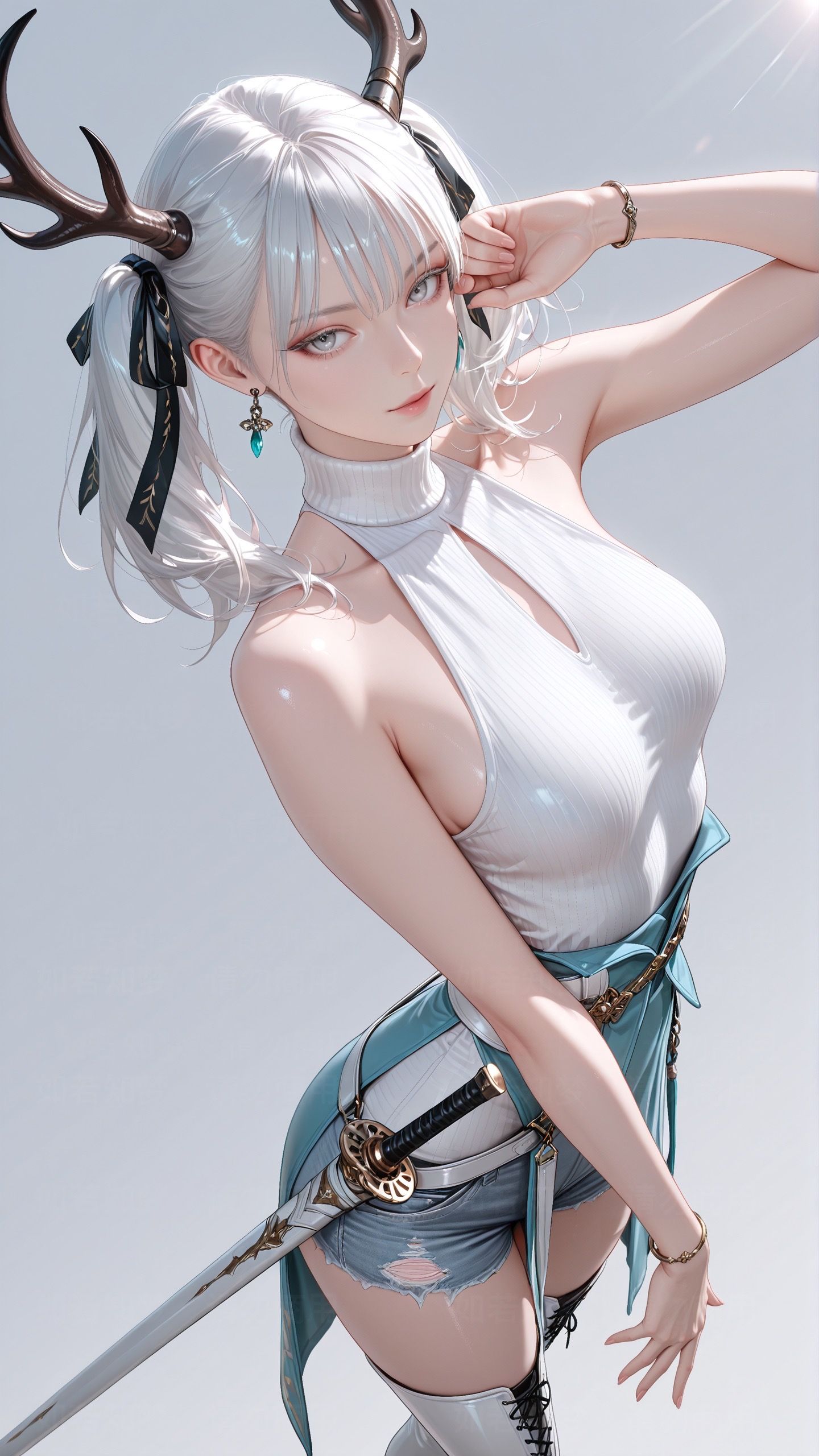 鸣潮 少女 剑 二次元壁纸 同人,第5张