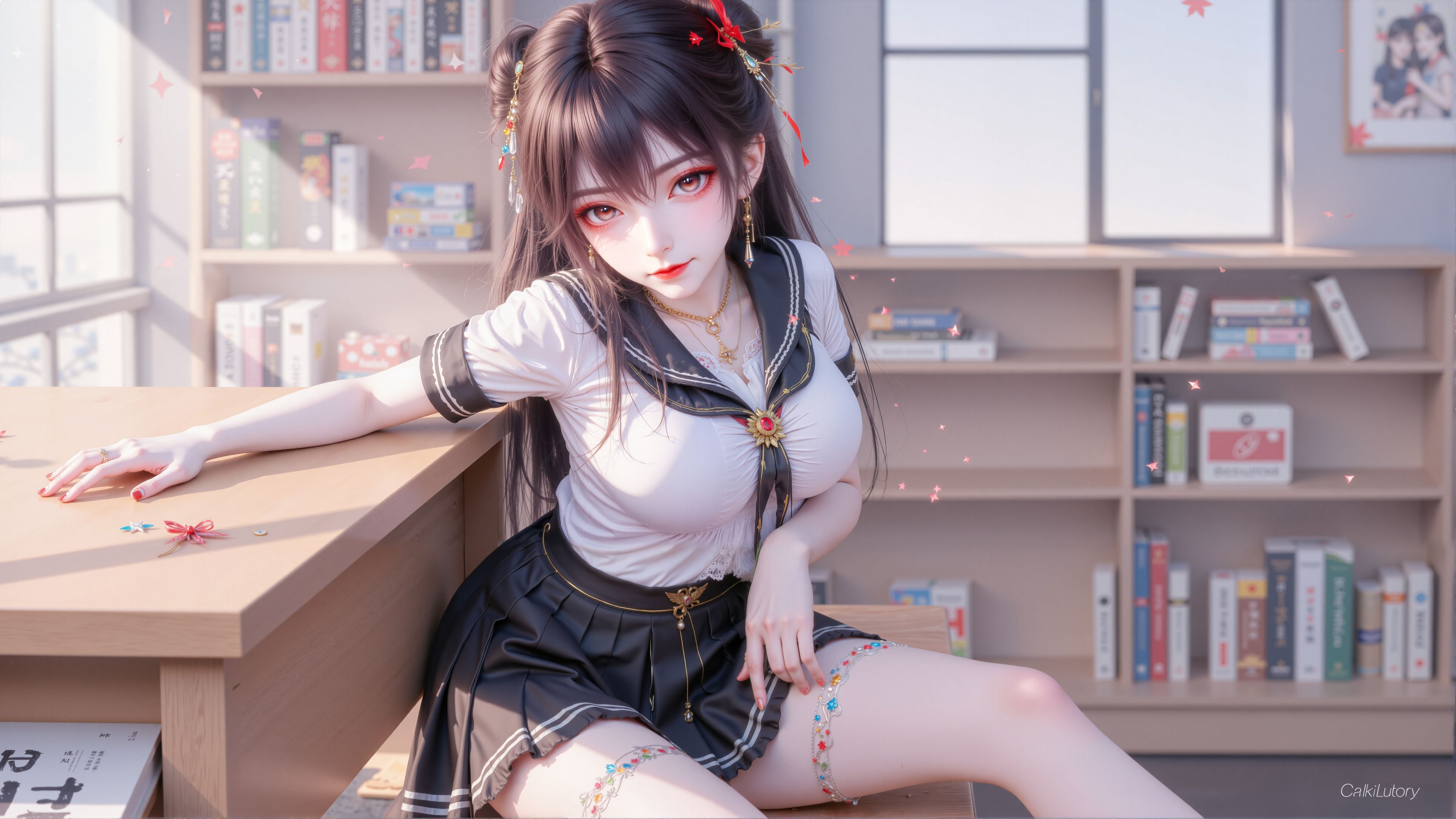 【3P】电脑壁纸 火灵儿校园风唯美 国漫女神 壁纸 完美世界,第2张