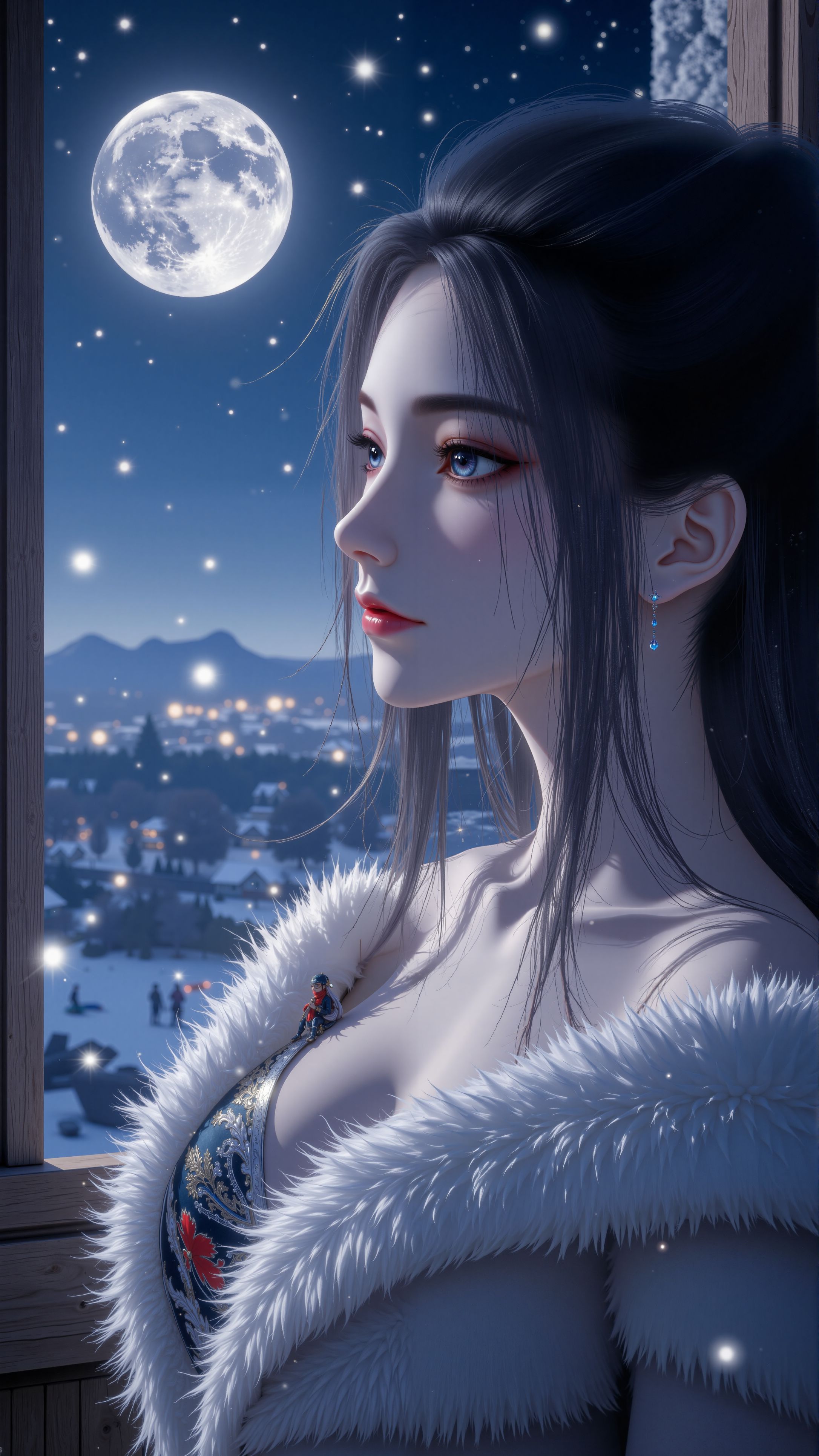 收藏美图 天行九歌 焰灵姬 侧脸忧伤感 国漫女神美女壁纸图片高清下载,第1张