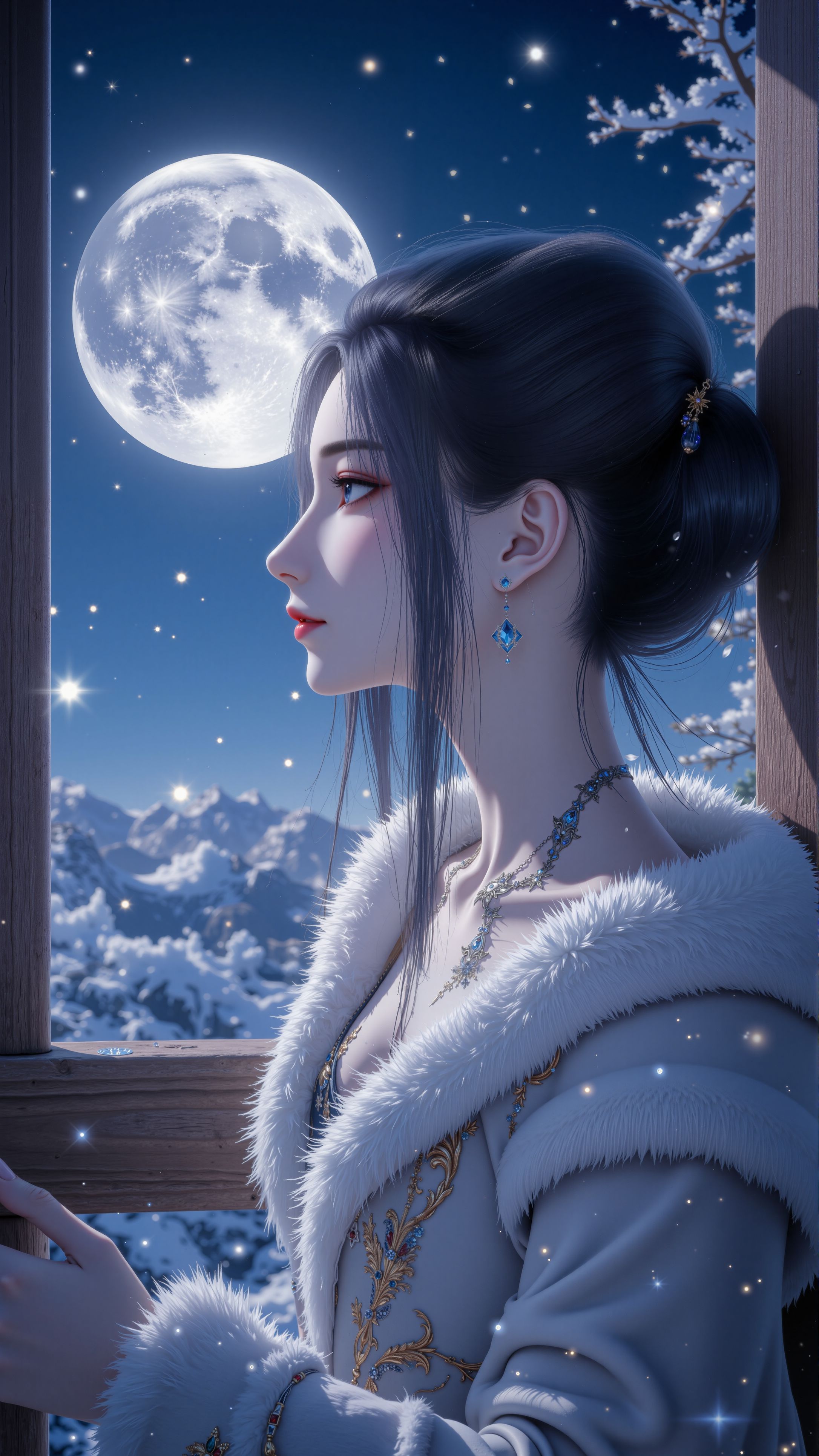 收藏美图 天行九歌 焰灵姬 侧脸忧伤感 国漫女神美女壁纸图片高清下载,第3张