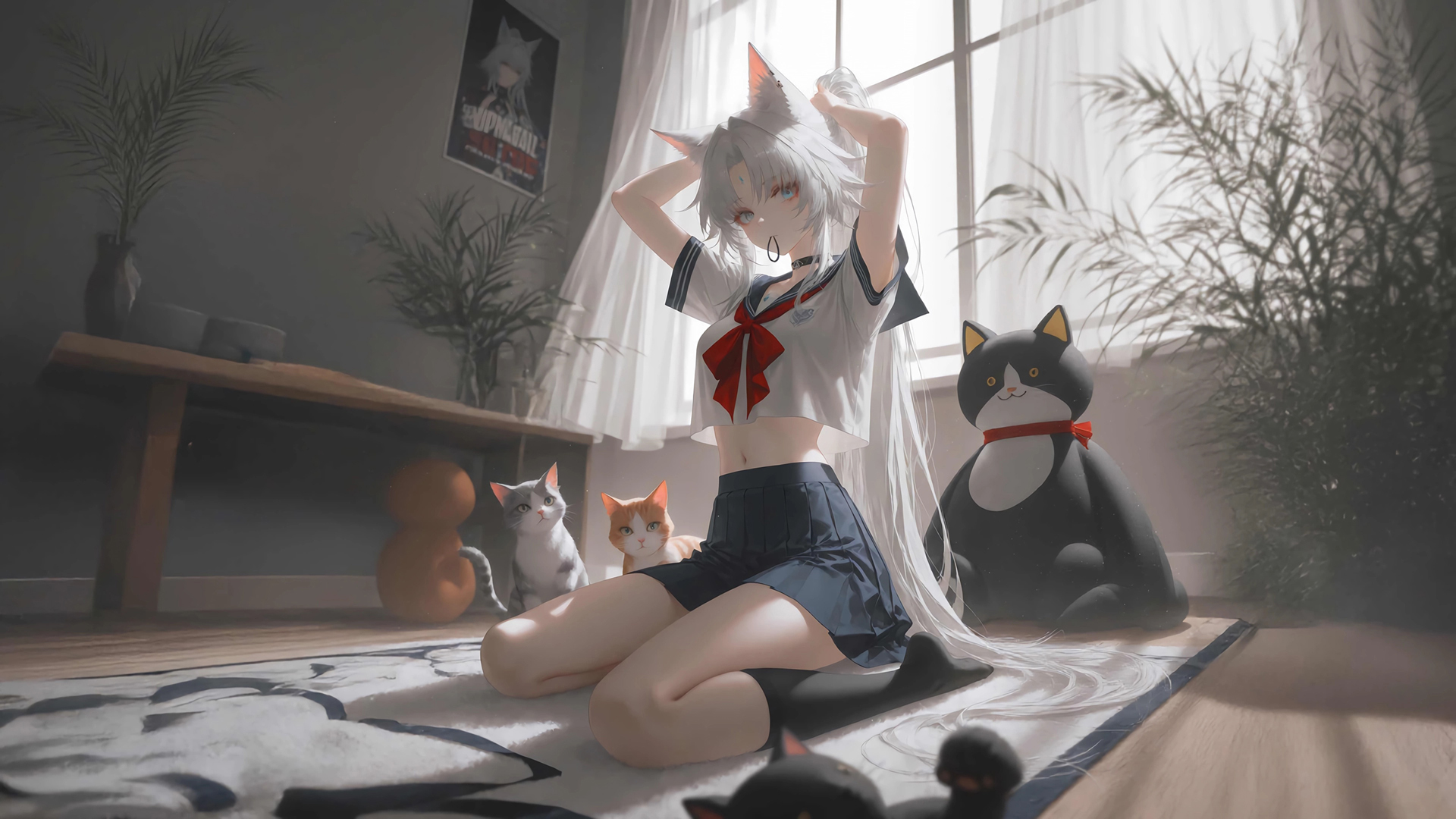 崩坏星穹铁道飞霄 猫耳 桌面壁纸,第1张