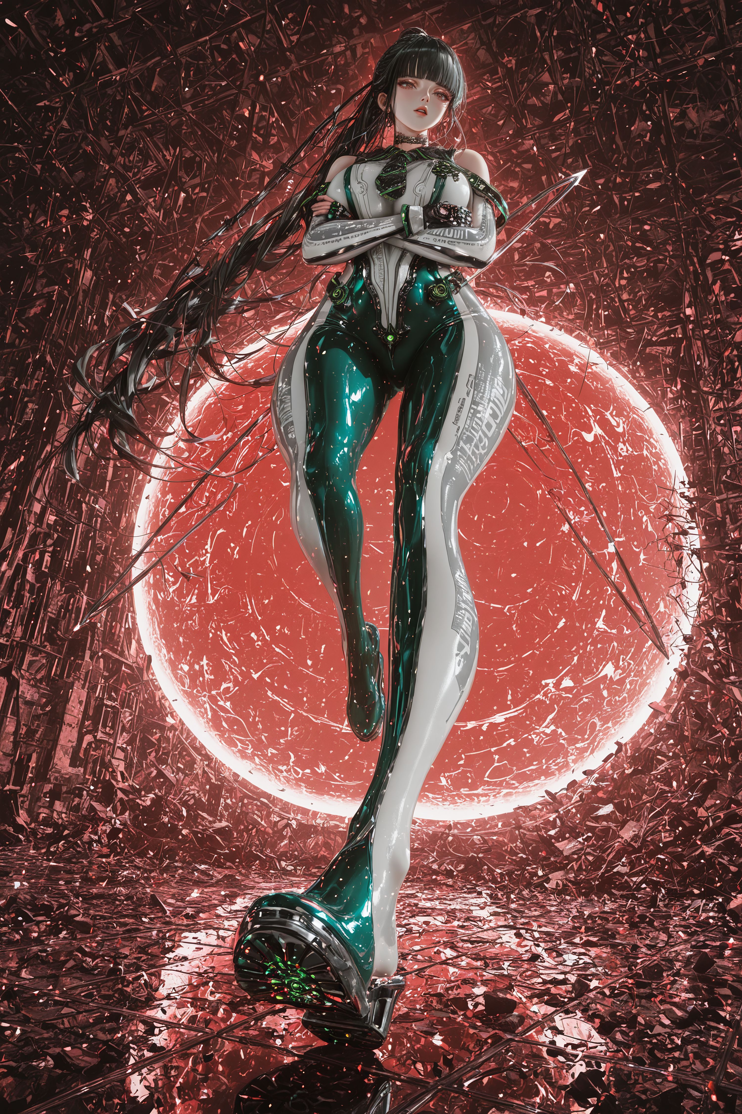 伊芙 剑星 二创 Steam游戏 美女皮衣战斗服 美女壁纸图片,第5张