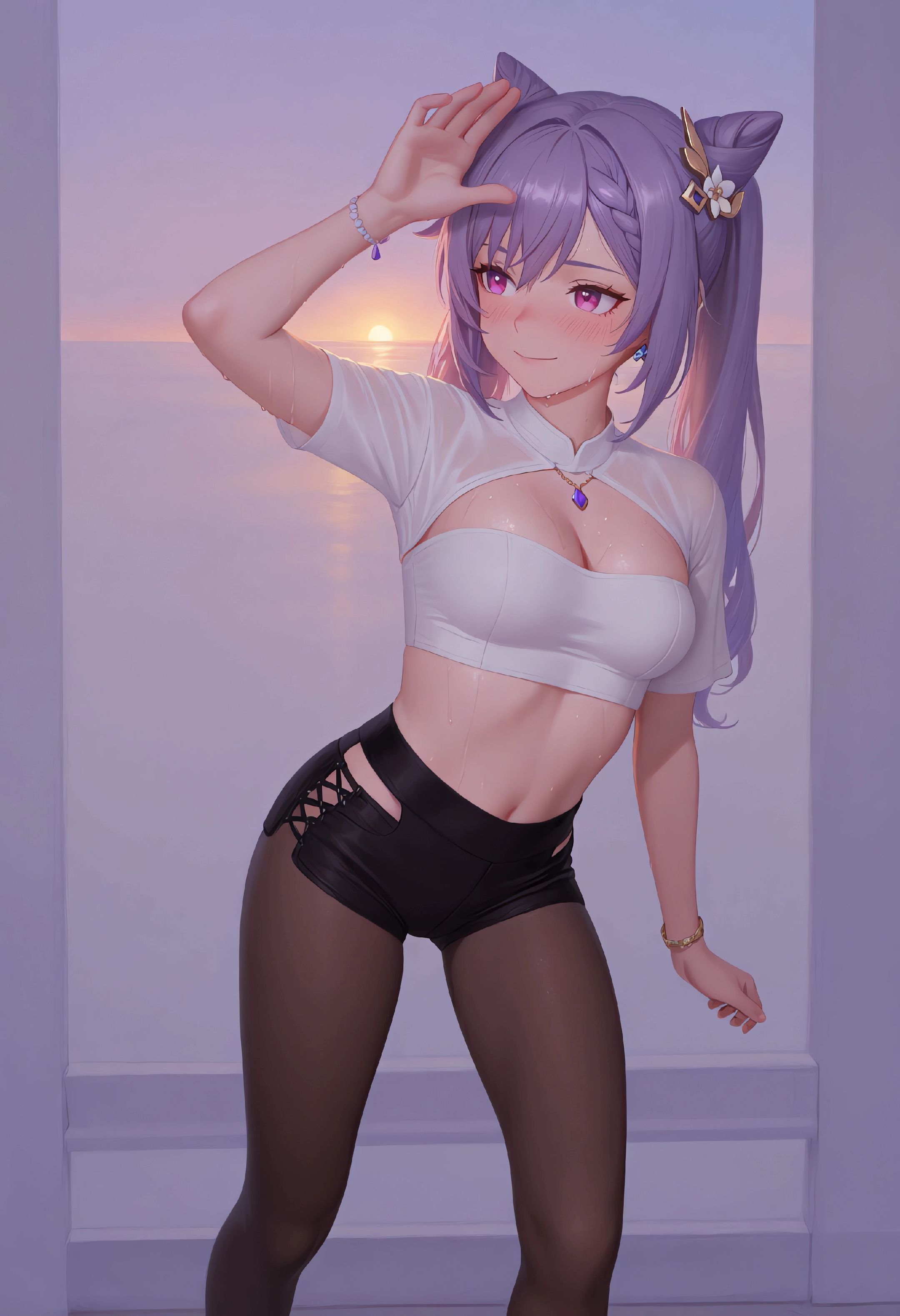 摄影模特风格!原神 刻晴 壁纸 二次元,第2张 摄影模特风格!原神 刻晴 壁纸 二次元,第2张