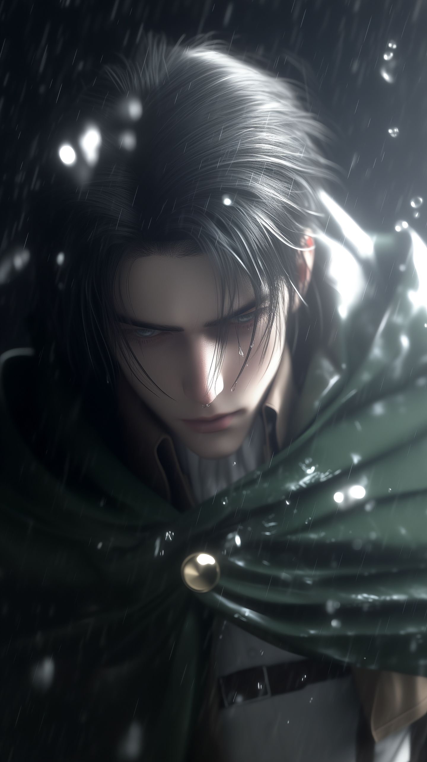 颜值 进击的巨人 超酷帅气 利威尔 ai绘画壁纸,第2张