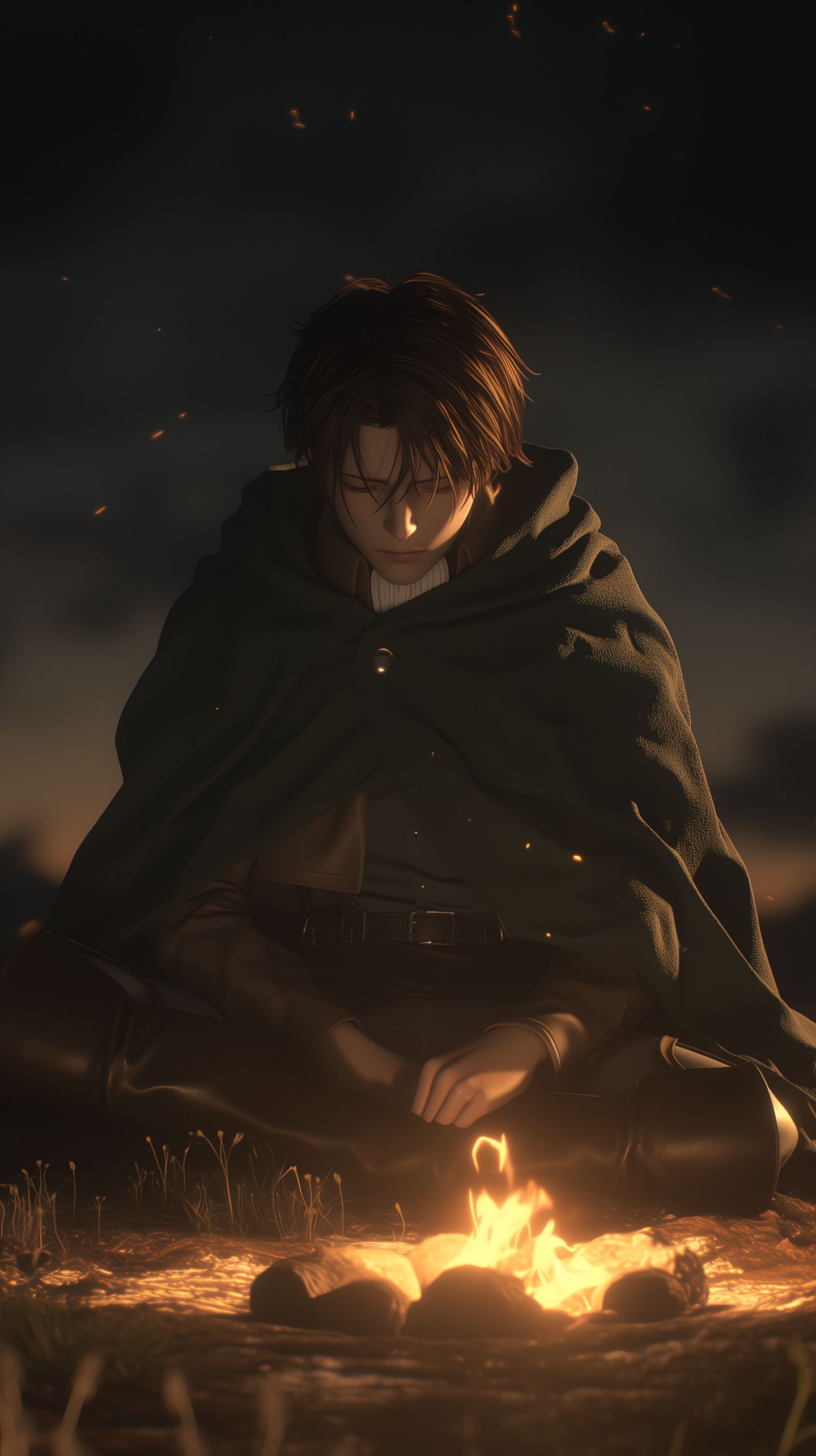 颜值 进击的巨人 超酷帅气 利威尔 ai绘画壁纸,第4张