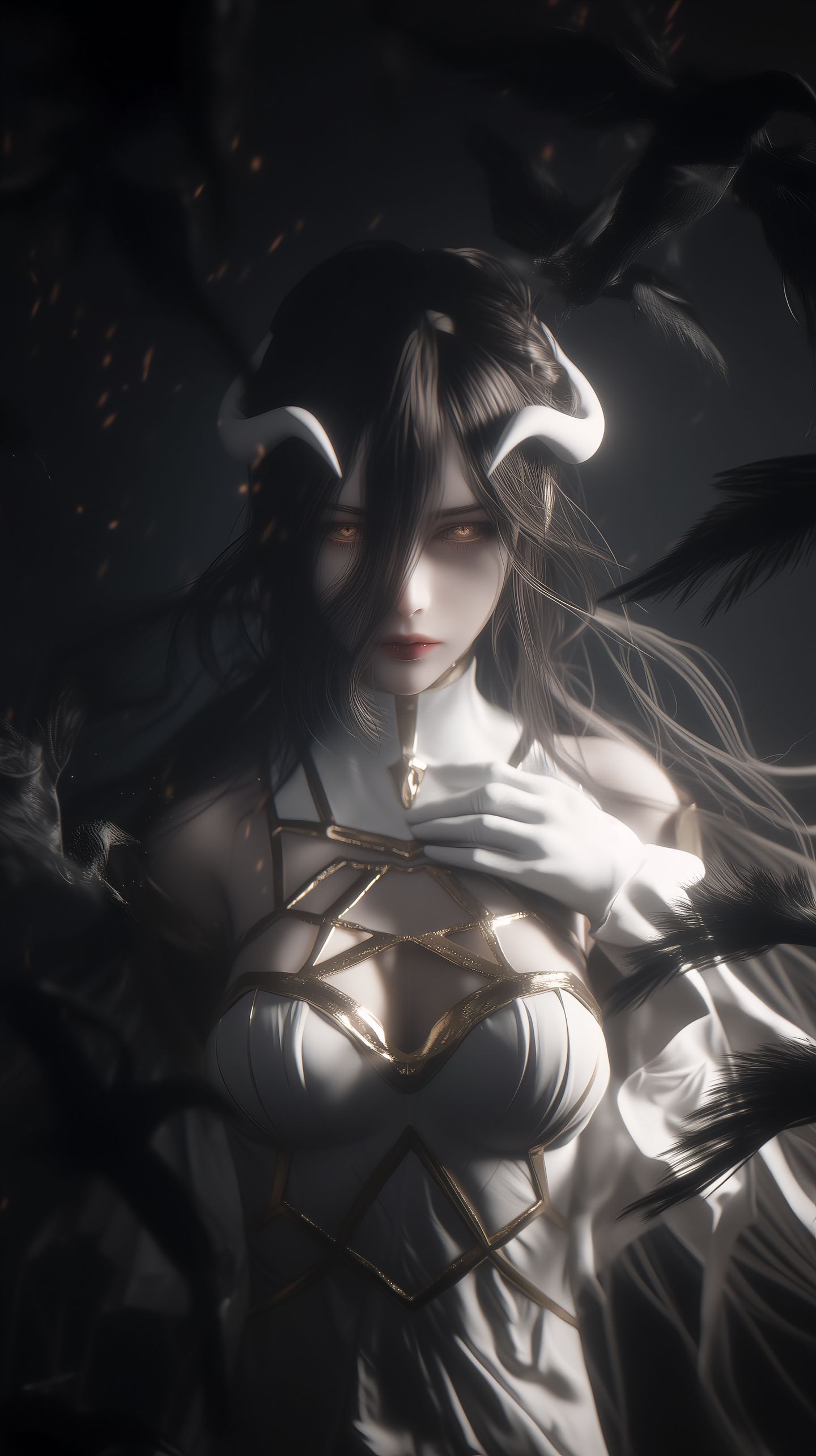 超酷超帅 overlord 雅儿贝德 ai绘画壁纸 手机锁屏桌面超美图片,第2张