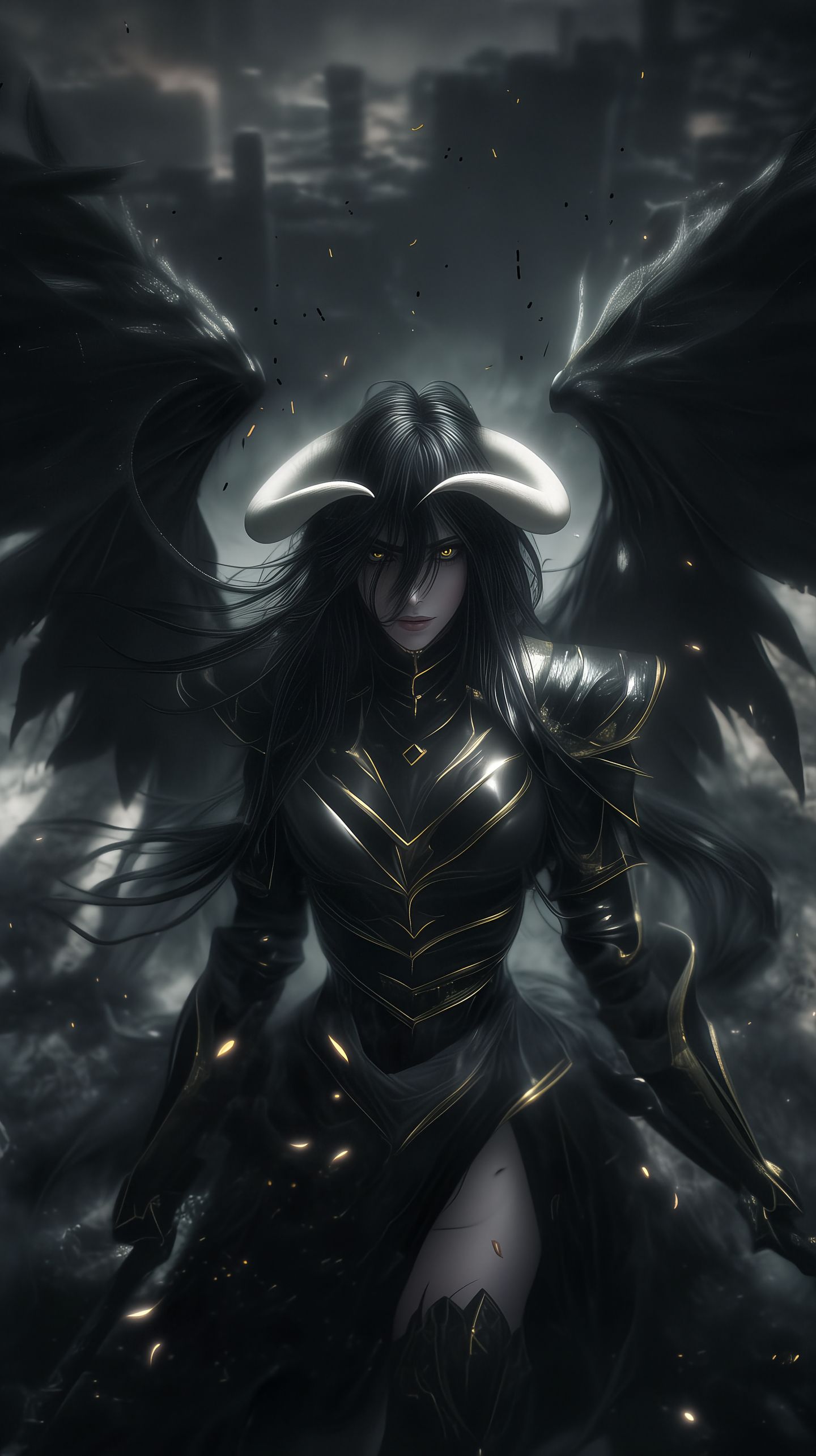 超酷超帅 overlord 雅儿贝德 ai绘画壁纸 手机锁屏桌面超美图片,第5张