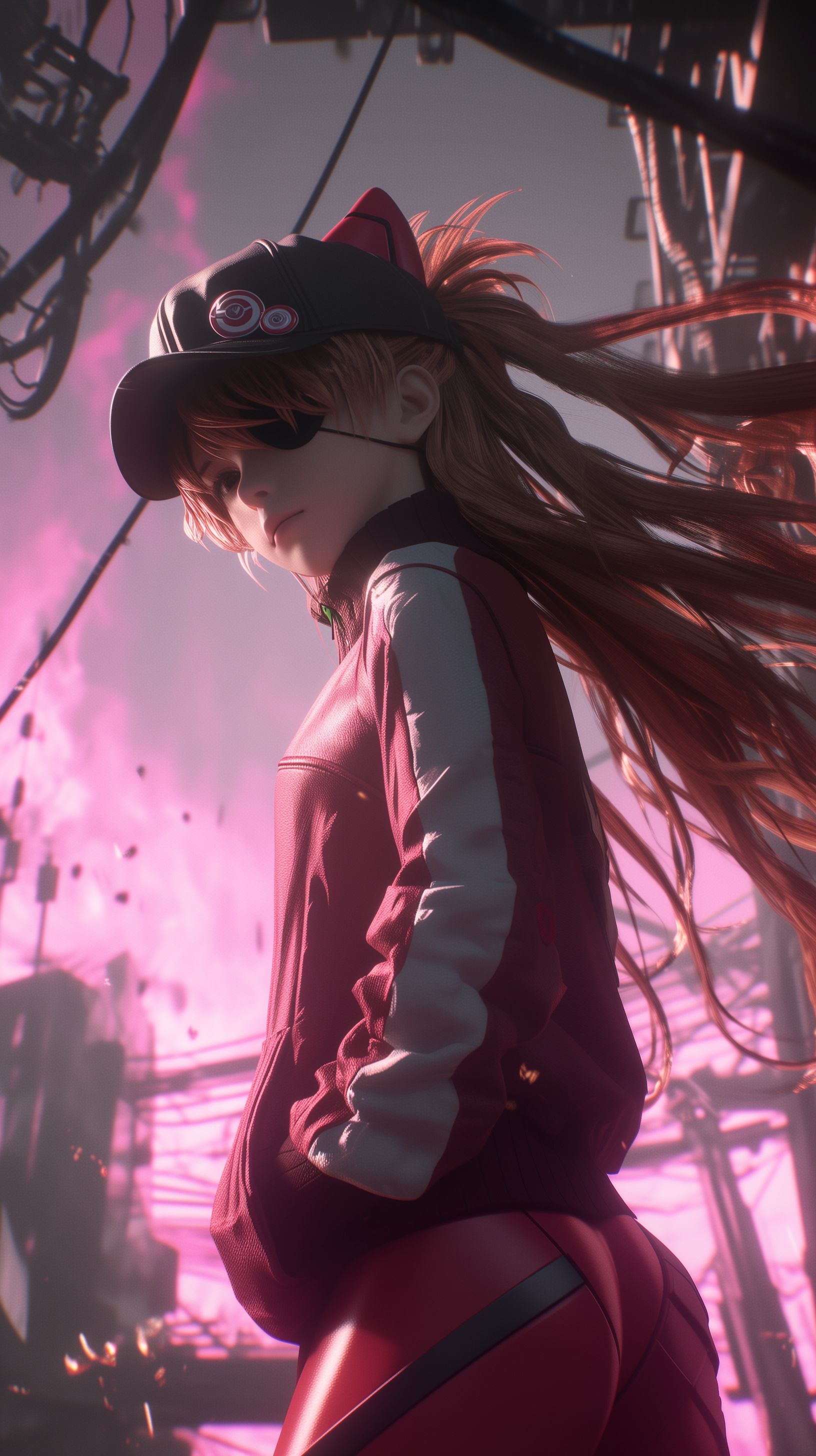 新世纪福音战士 明日香 ai绘画 壁纸分享,第4张