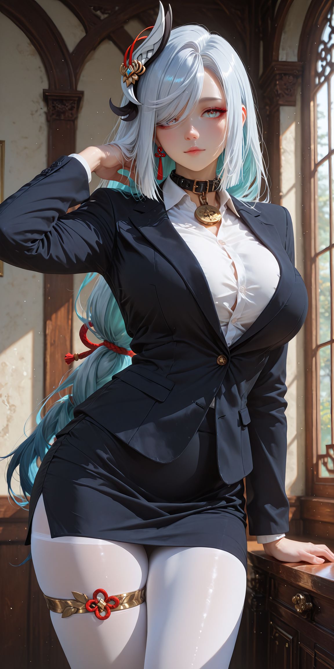 申鹤 二次元 漫画身材美女 原神,第1张