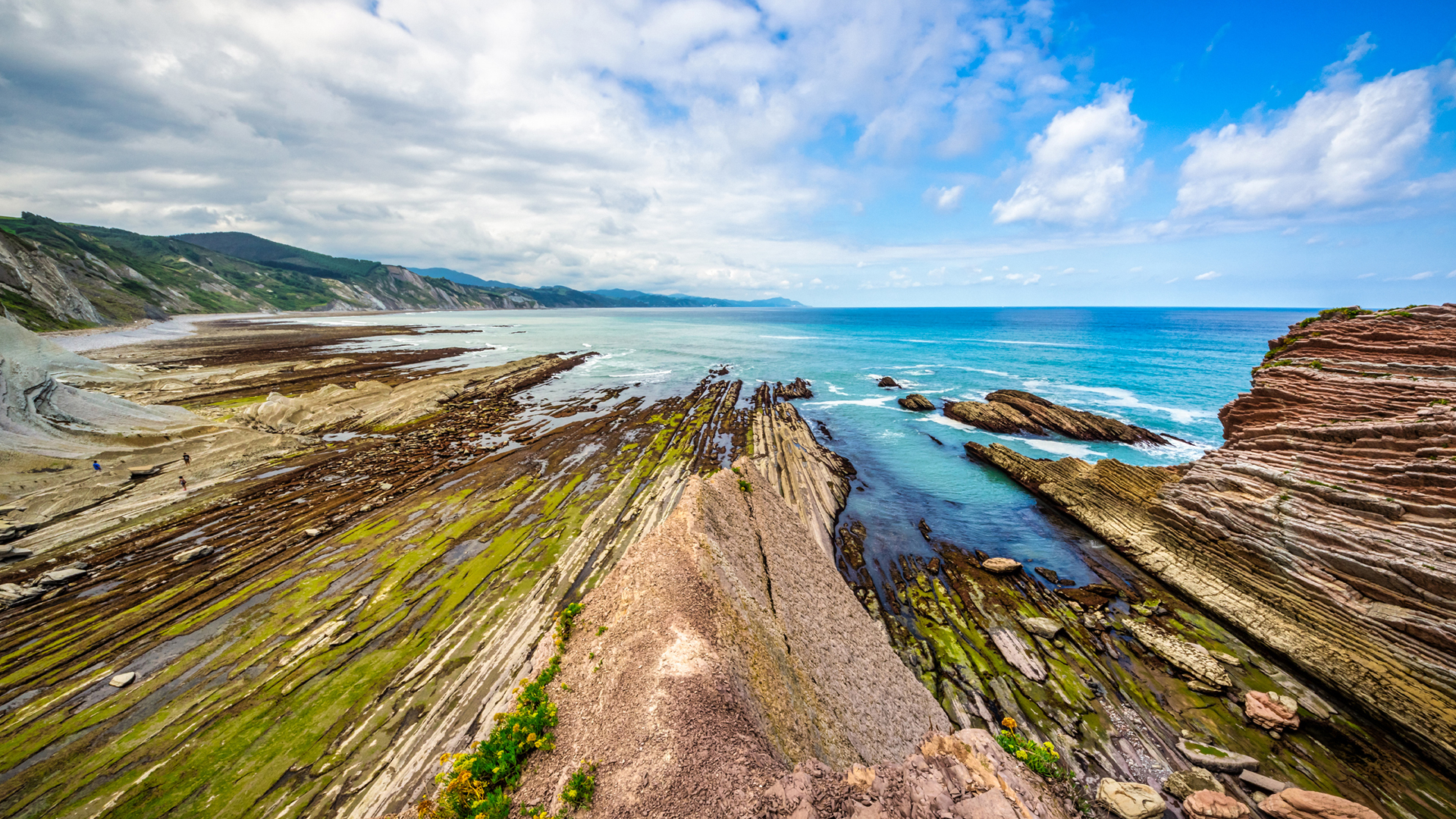 海岸岩层风景桌面壁纸,第1张