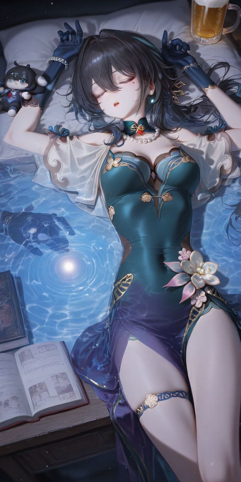 喝醉的星穹铁道女团 崩坏 阮梅 知更鸟 刻律德拉 ai绘画,第2张