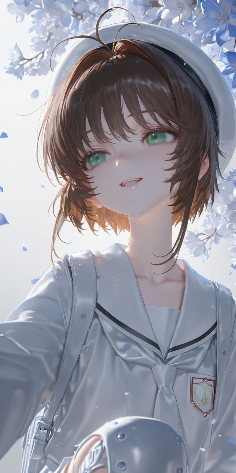 百变小樱 木之本樱。二次元动漫壁纸 童年记忆 ai绘画,第1张