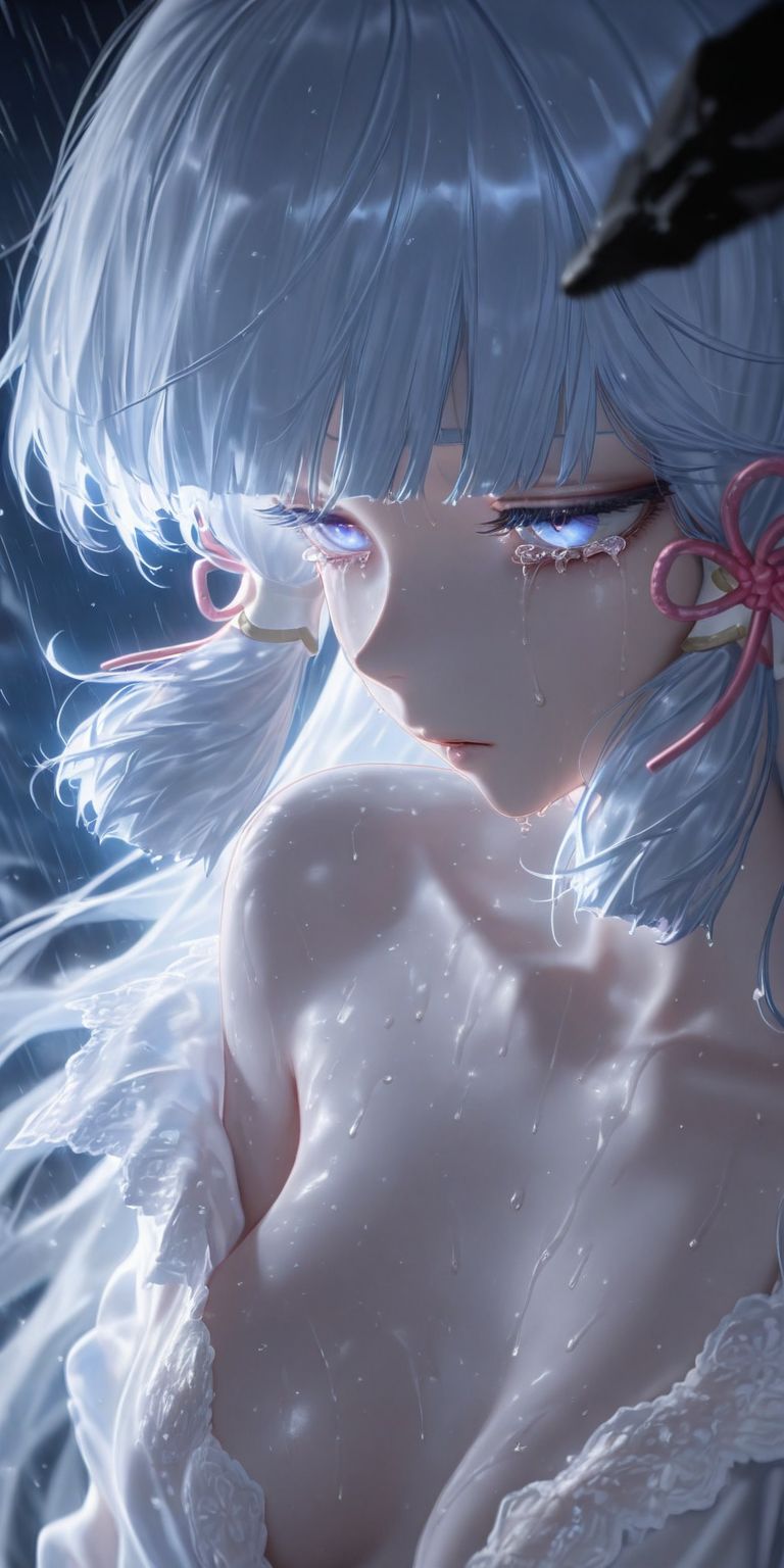 神里绫华超美壁纸 二次元游戏原神 手机锁屏桌面图片分享,第1张