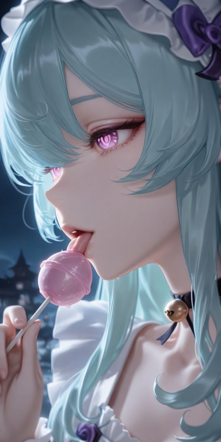 提瓦特女团吃棒棒糖 原神 神里绫华 凝光 游戏壁纸 ai绘画,第2张