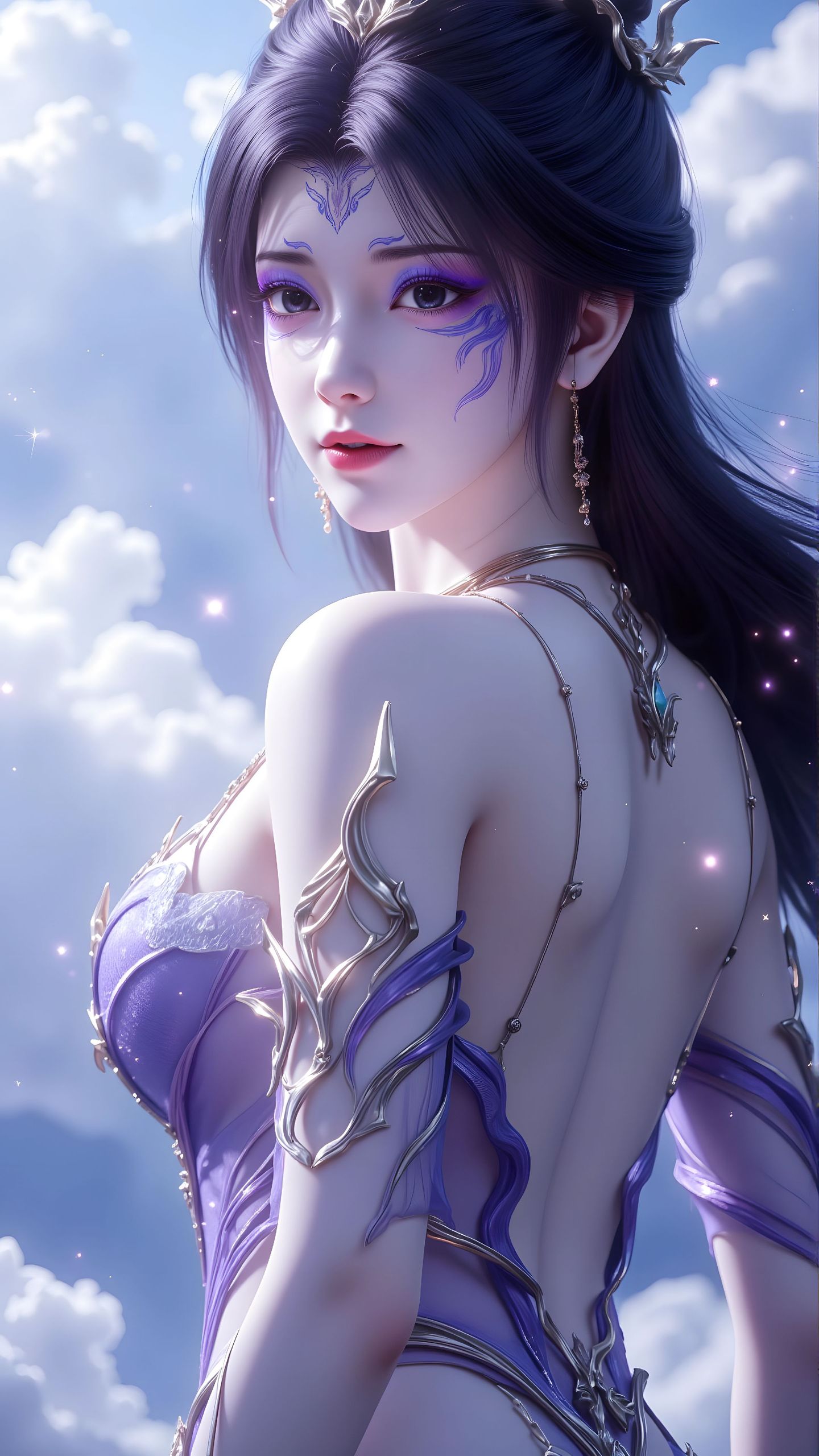 动漫国漫 神墓 梦可儿 紫色魅惑 国漫女神 壁纸分享 这也太好看了,第2张