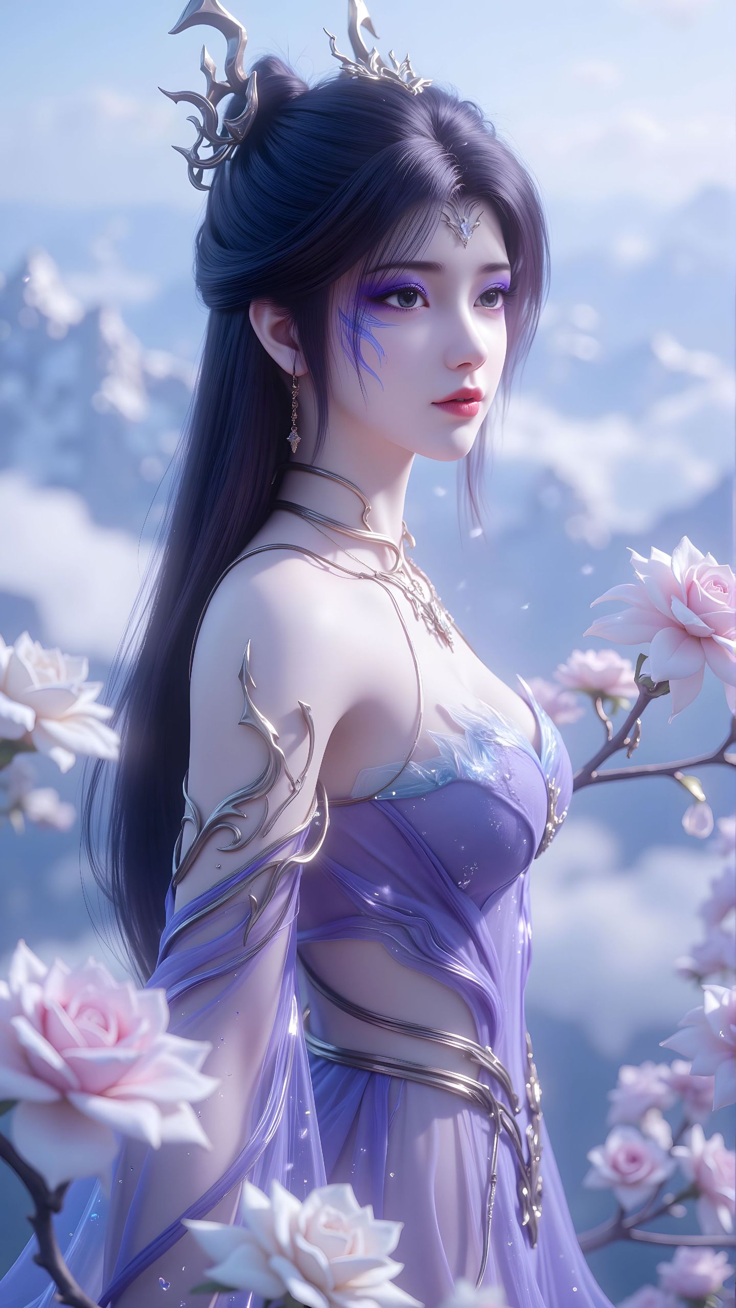 动漫国漫 神墓 梦可儿 紫色魅惑 国漫女神 壁纸分享 这也太好看了,第3张