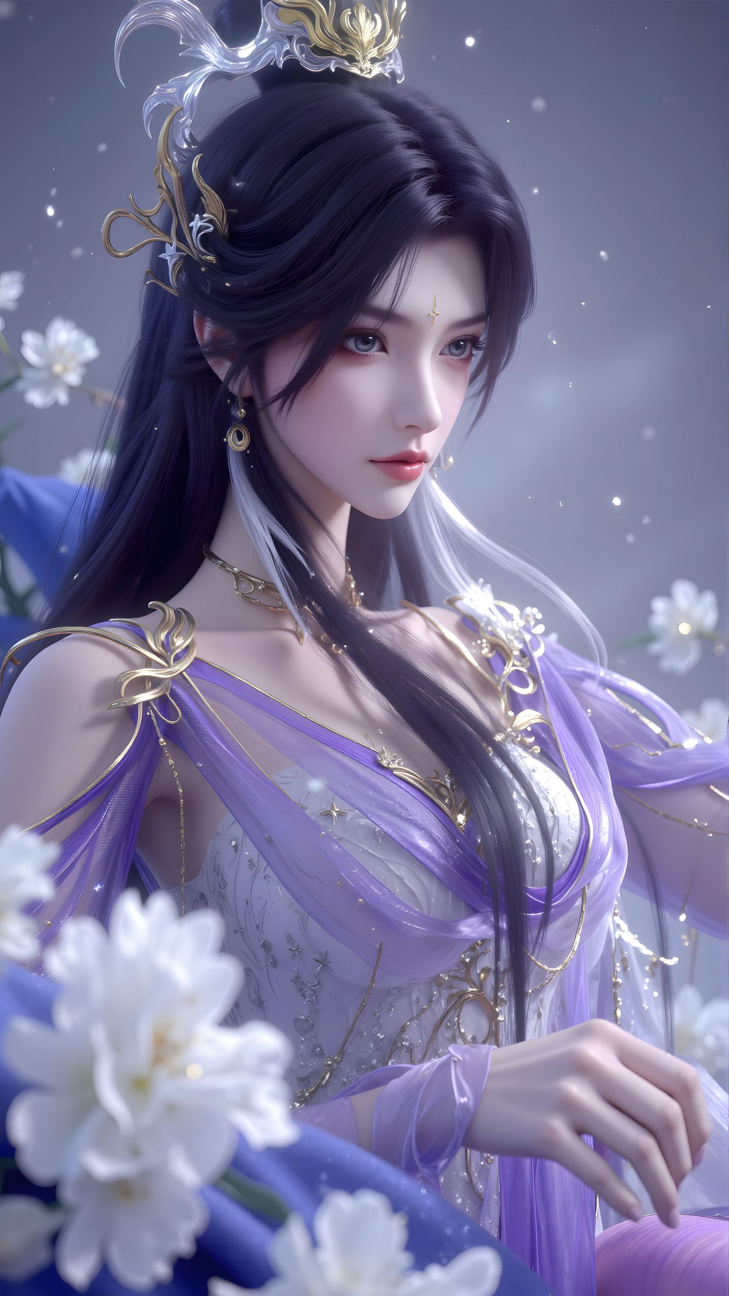 动漫国漫美女 云深不知梦 云望舒 AI绘画高清壁纸图片,第2张