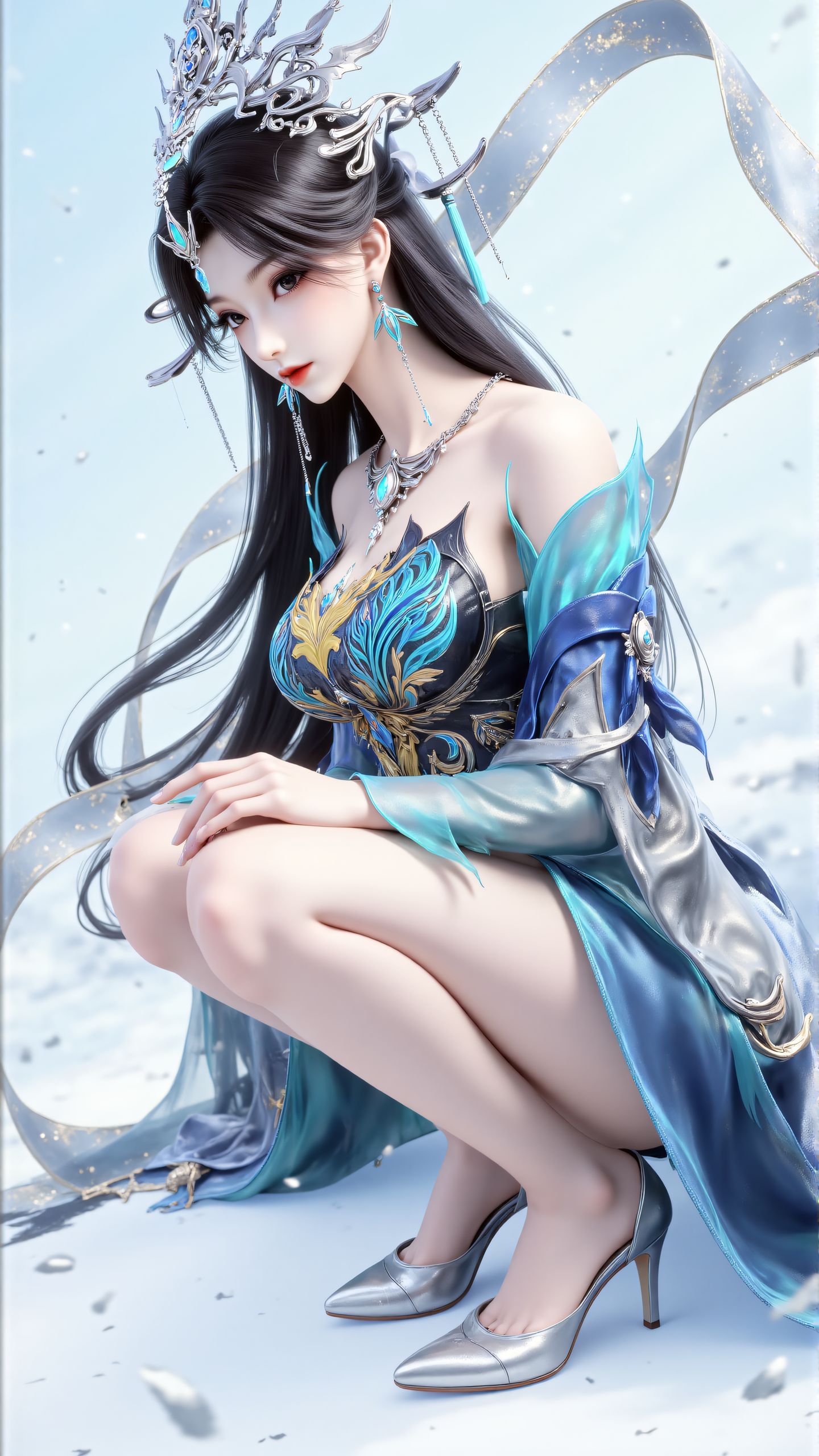 云深不知梦 燕倾菲同人 动漫国漫女神壁纸 皮裤 质感,第3张