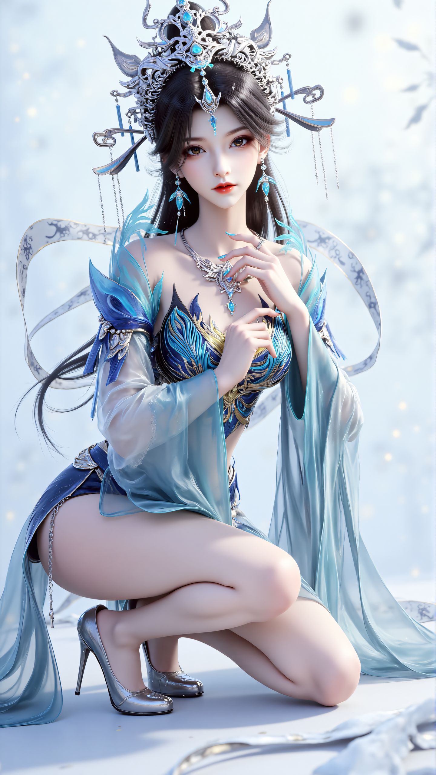 云深不知梦 燕倾菲同人 动漫国漫女神壁纸 皮裤 质感,第4张